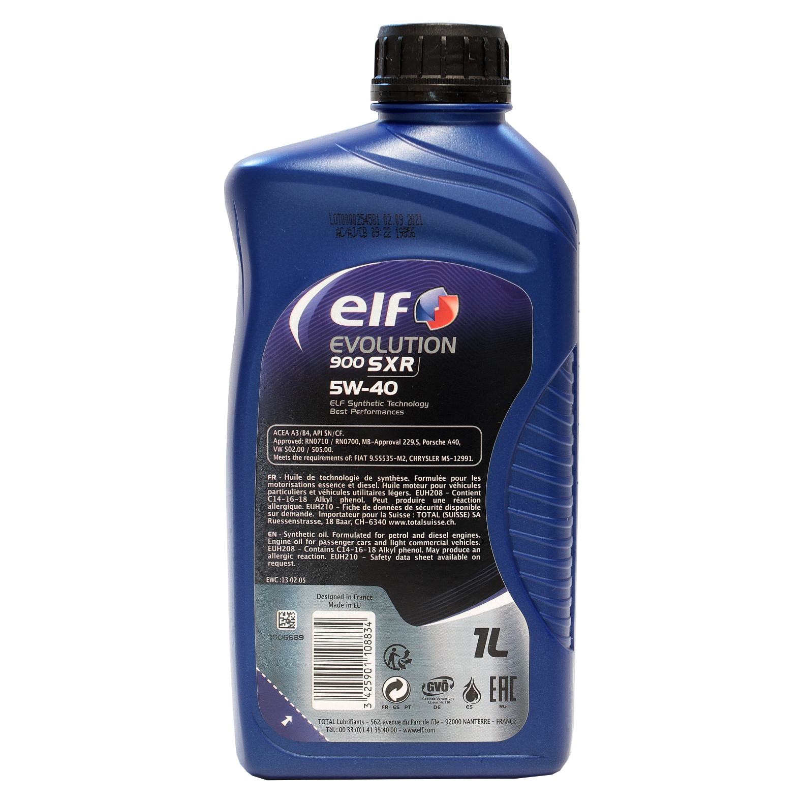 5W-40 Elf Evolution 900 SXR Motoröl 1 Liter