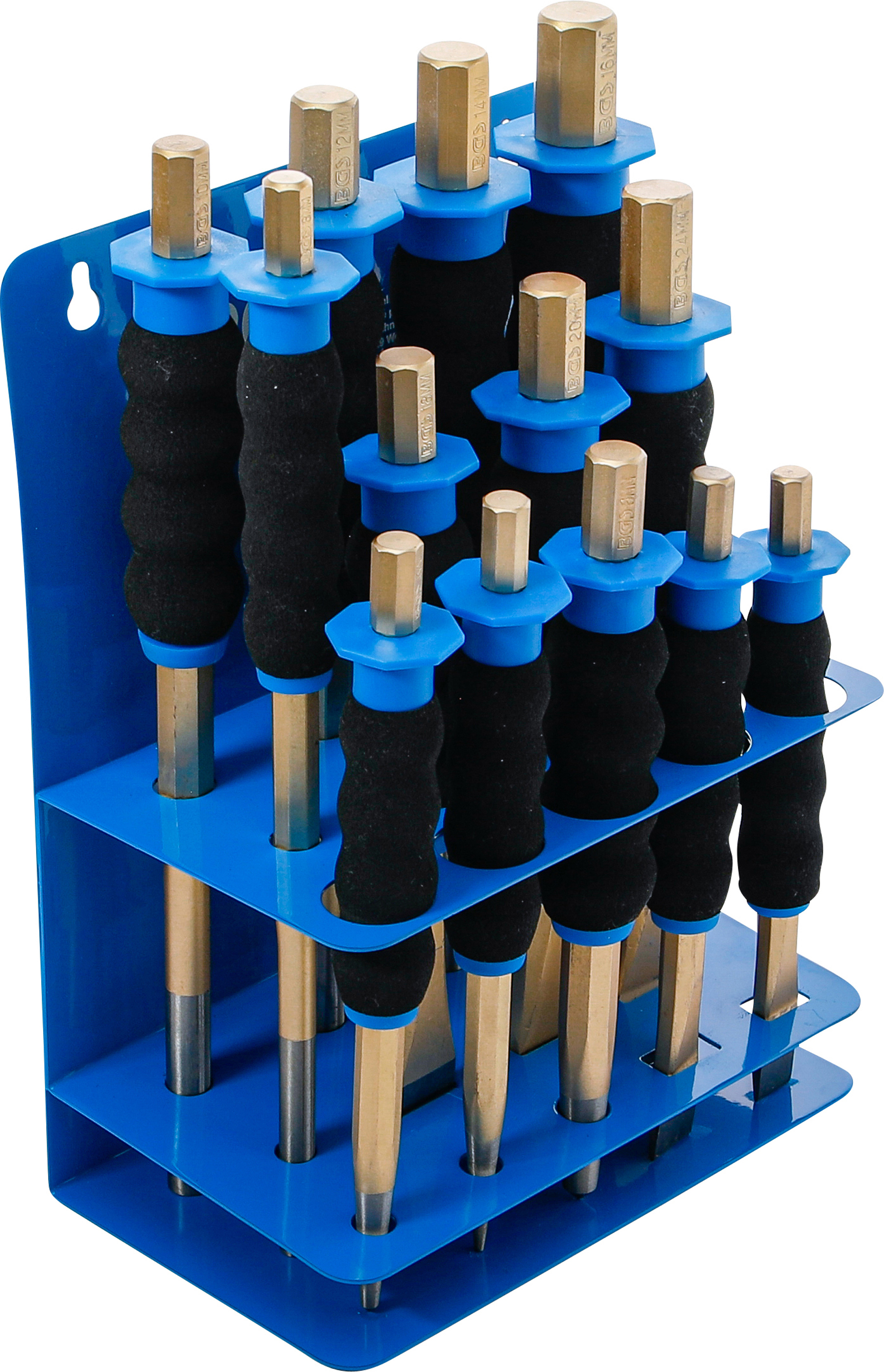 BGS Splintentreiber-/ Körner-/ Flachmeißel-Satz | mit Handschutz | 13-tlg.