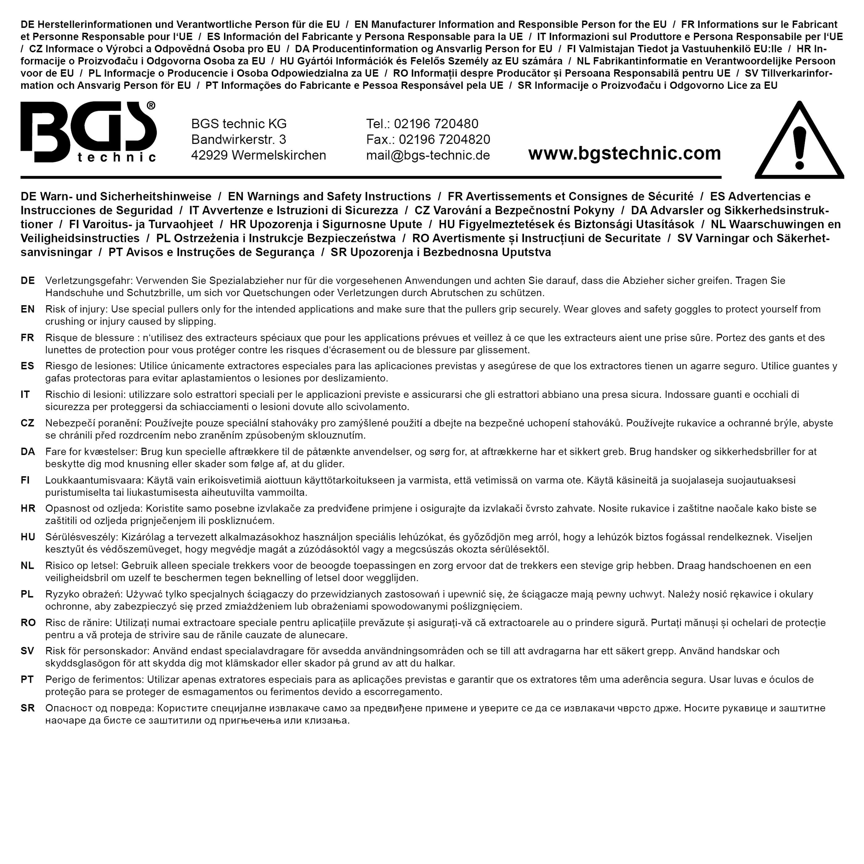 BGS Zahnriemenrad-Abzieher | universal
