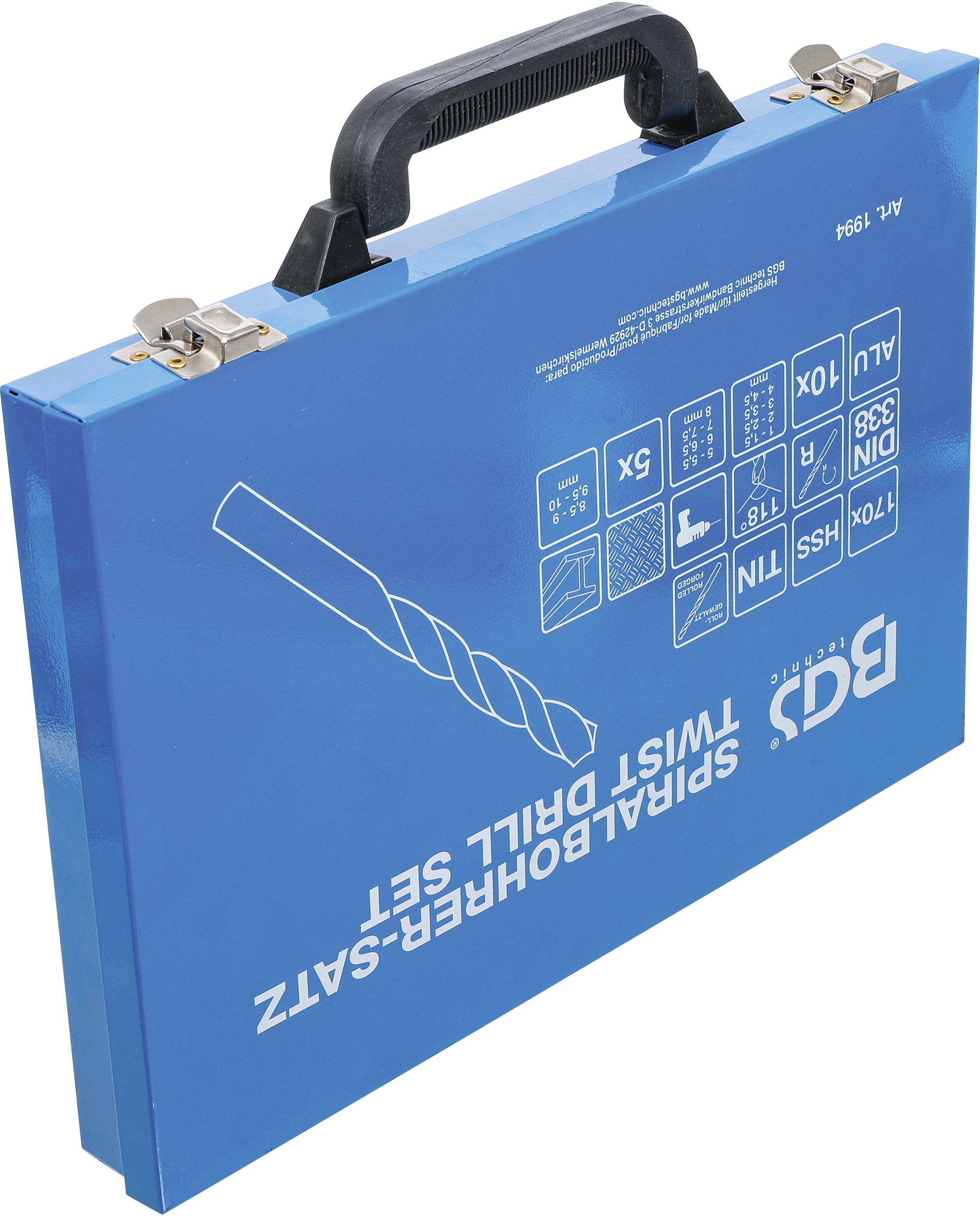 BGS Spiralbohrer-Satz | HSS | titan-nitriert | 1 - 10 mm | 170-tlg.