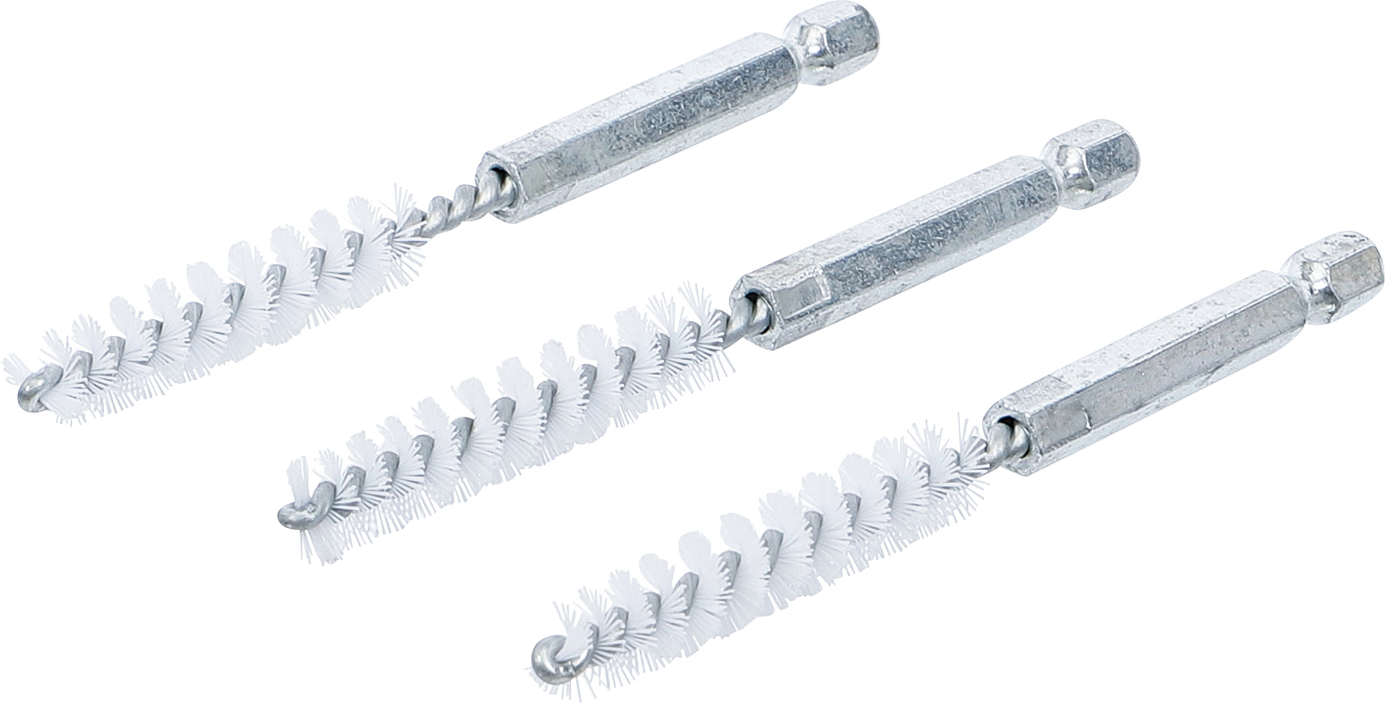 BGS Nylonbürste | 9 mm | Antrieb Außensechskant 6,3 mm (1/4") | 3-tlg.