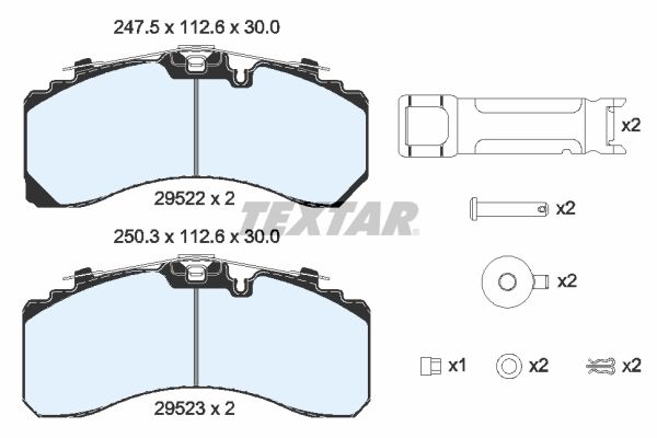 Bremsbelagsatz, Scheibenbremse