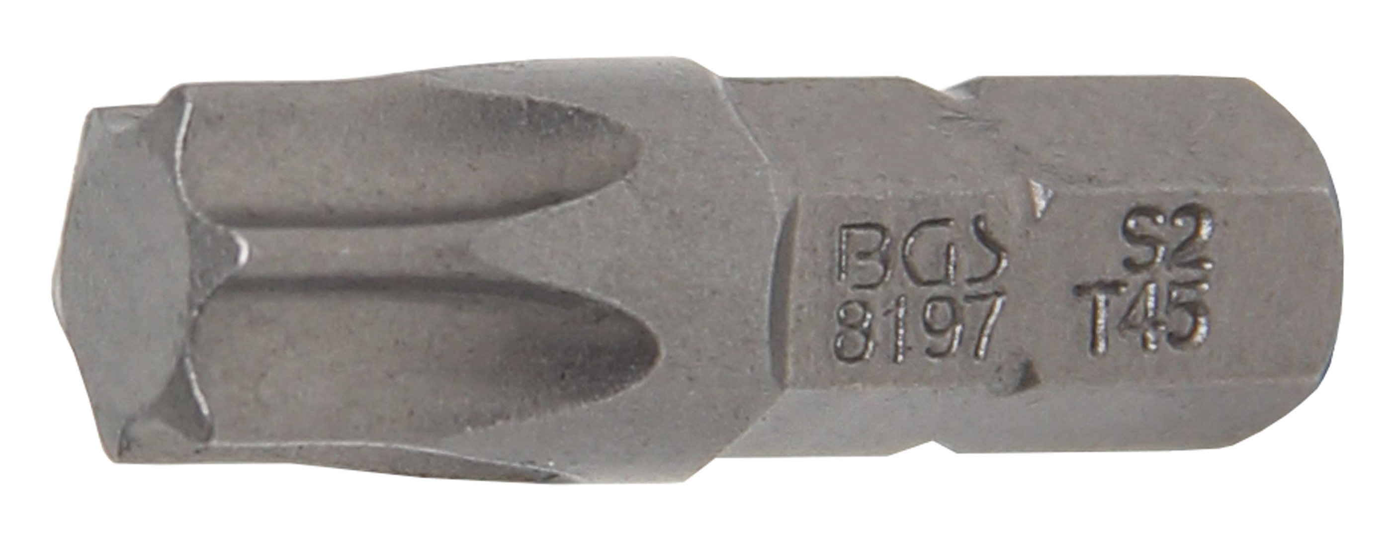 BGS Bit | Länge 25 mm | Antrieb Außensechskant 6,3 mm (1/4") | T-Profil (für Torx) T45