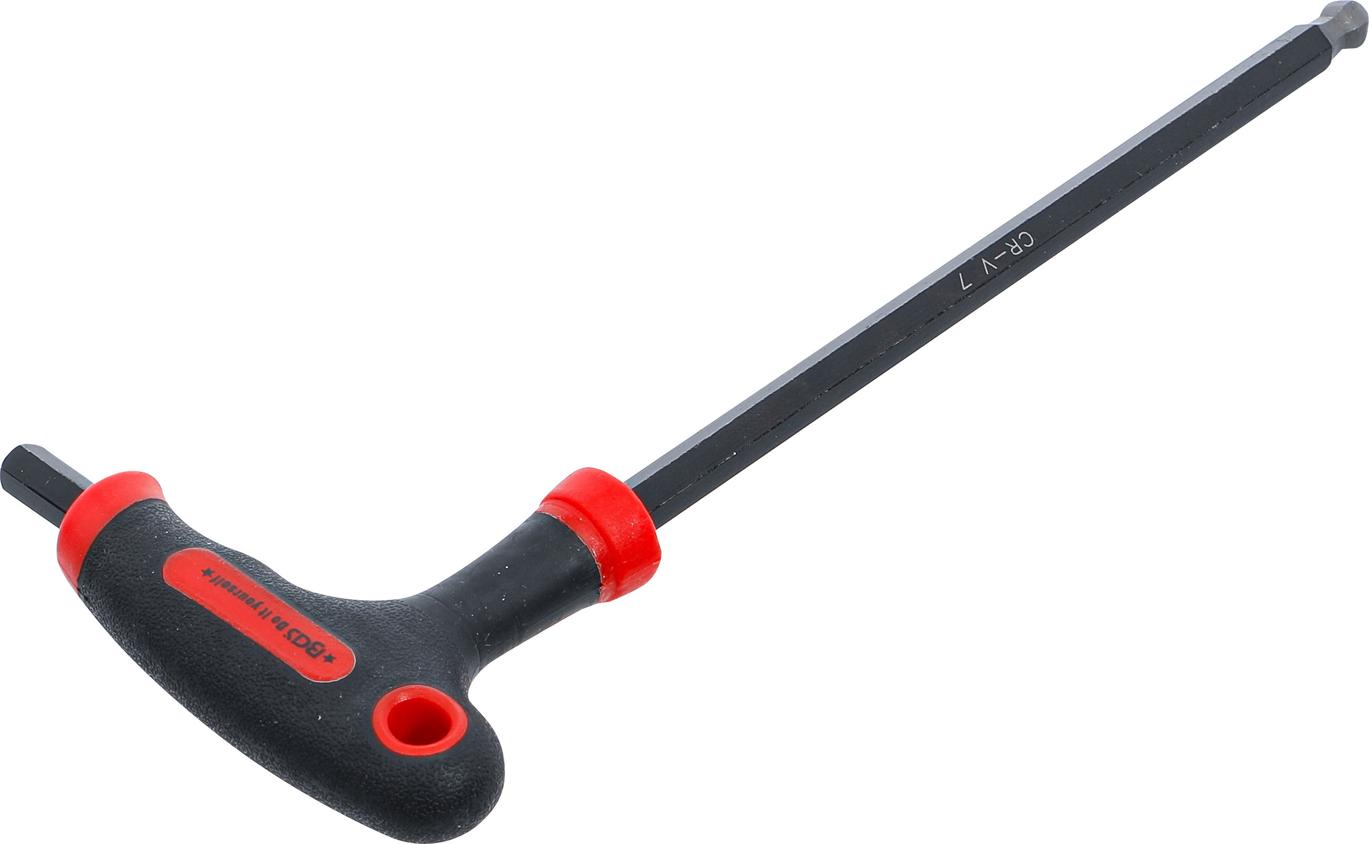 BGS Schraubendreher mit T-Griff und seitlicher Klinge | Innensechskant / Innensechskant mit Kugelkopf 7 mm