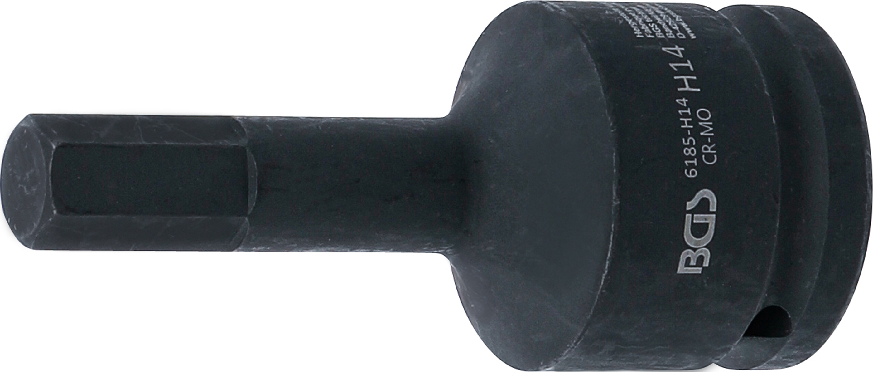 BGS Kraft-Bit-Einsatz | Länge 100 mm | Antrieb Innenvierkant 20 mm (3/4") | Innensechskant 14 mm