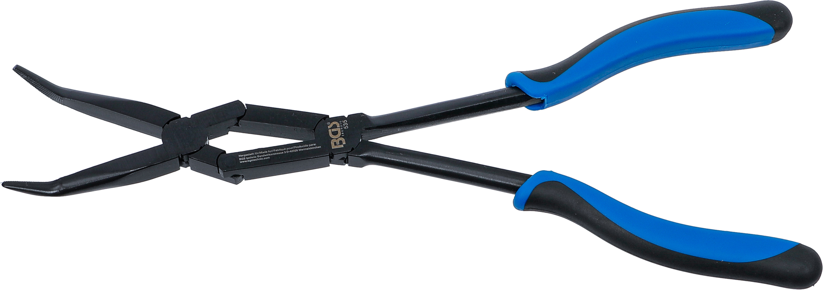 BGS Doppelgelenk-Zange | abgewinkelte Spitze | 350 mm