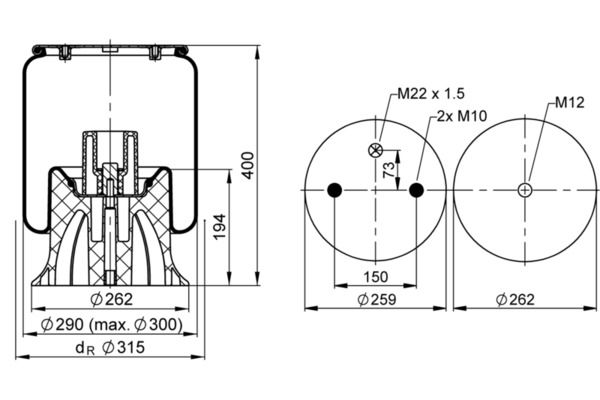 Federbalg, Luftfederung