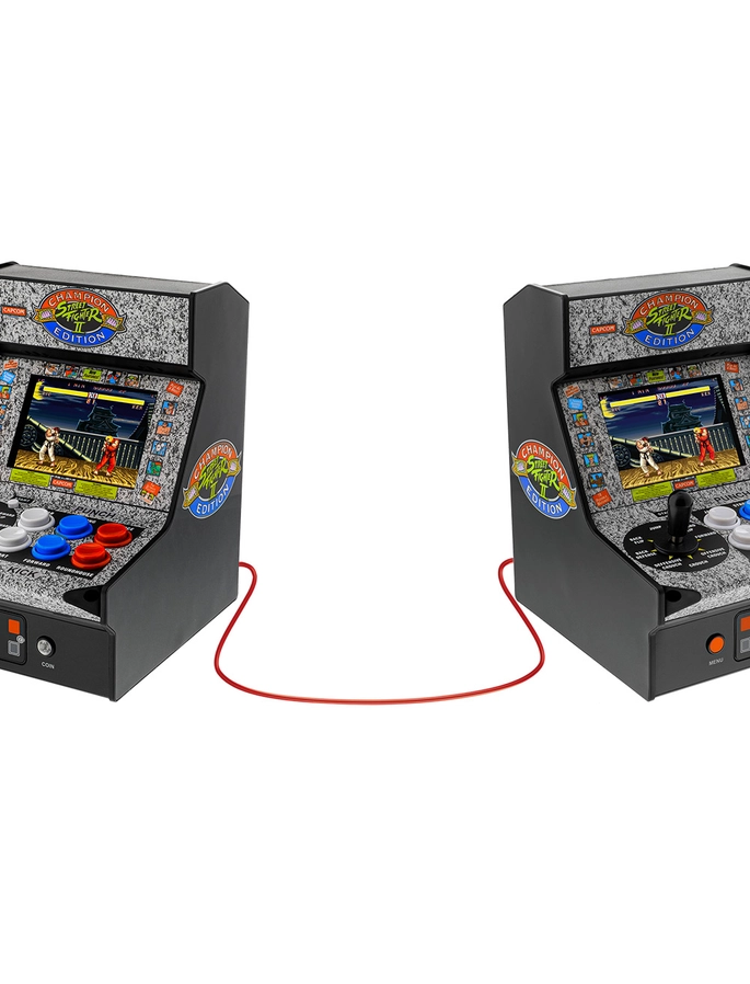 Spielekonsole Station Arcade Street Fighter II Computerspiel im Retro Stil