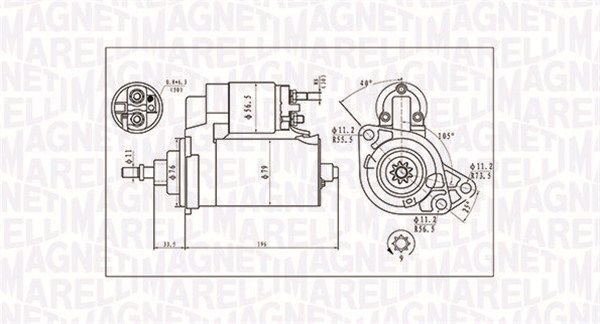 Starter 063720713010 “MAGNETI MARELLI 12 V, 1,7 kW”