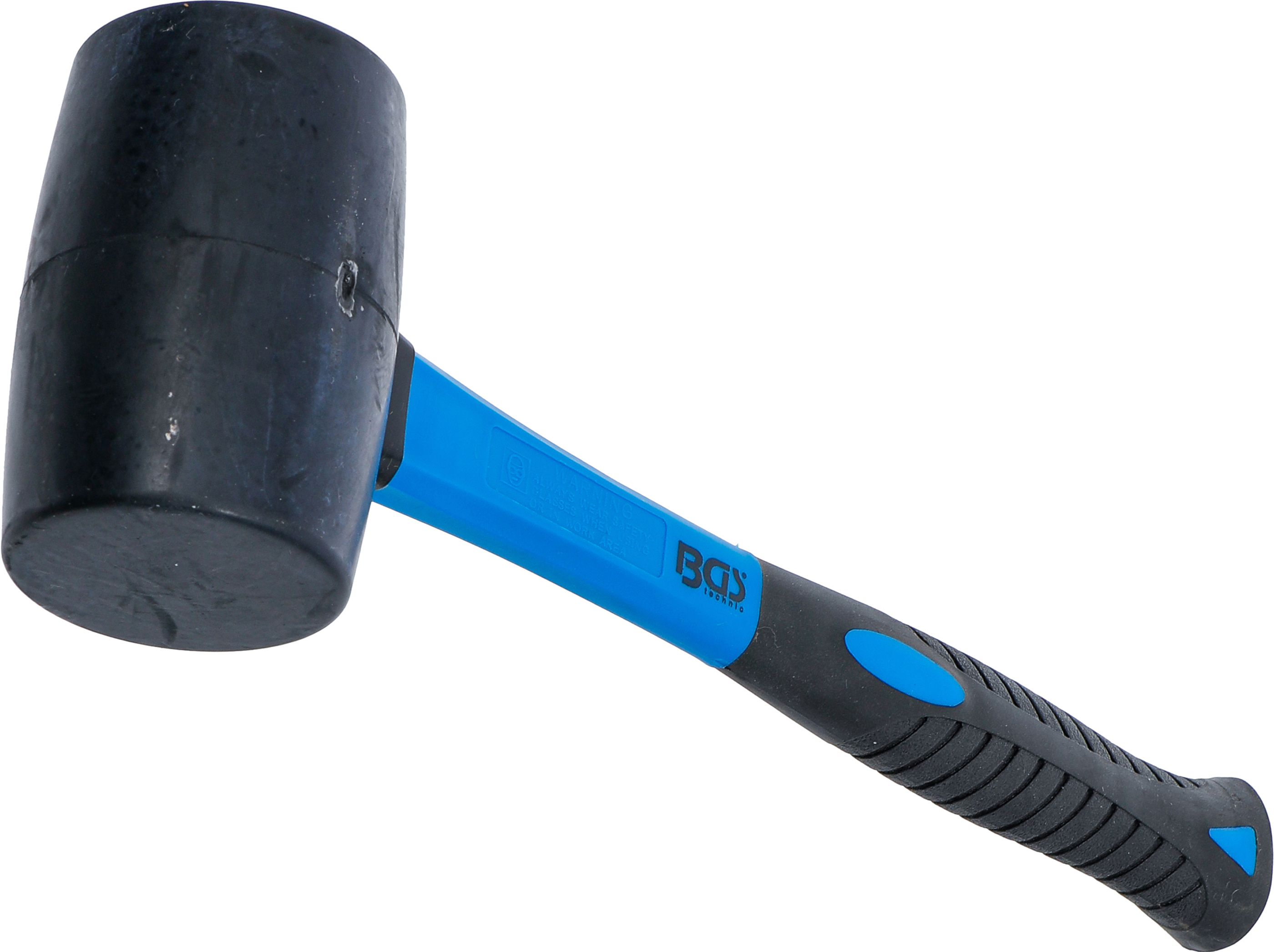 BGS Gummihammer | Fiberglasstiel | schwarzer Kopf | Ø 60 mm | 500 g