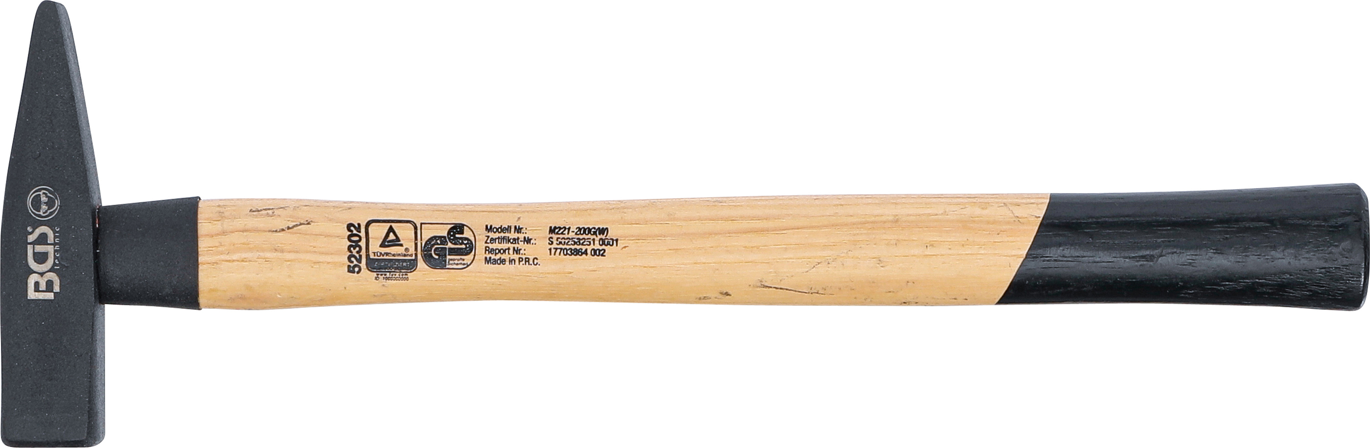 BGS Schlosserhammer | Hickory-Stiel | DIN 1041 | 200 g