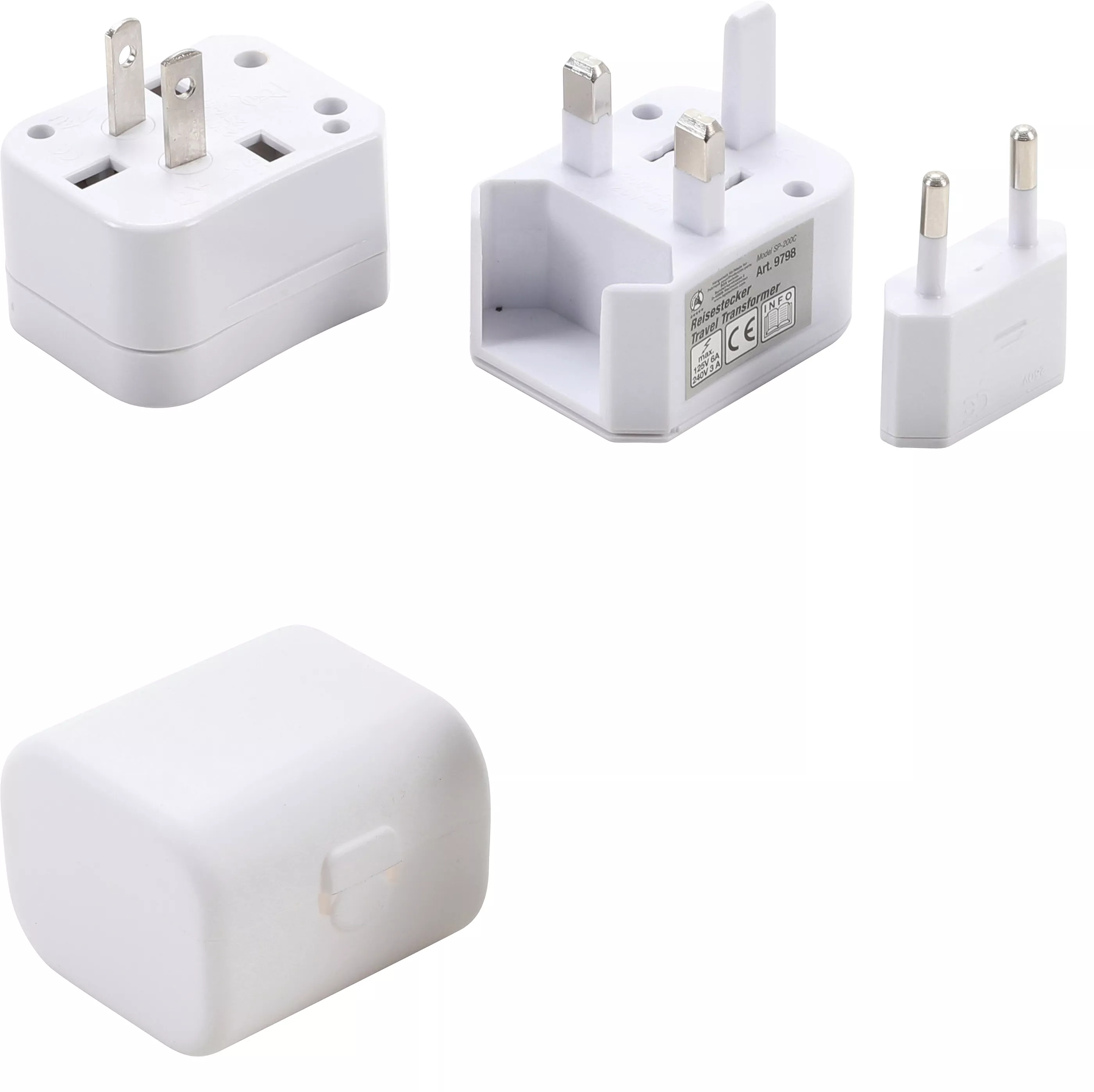 BGS Technic Reisestecker Steckdosenadapter 3tlg