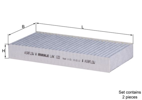 Filter, Innenraumluft LAK122/S “KNECHT 225 mm”
