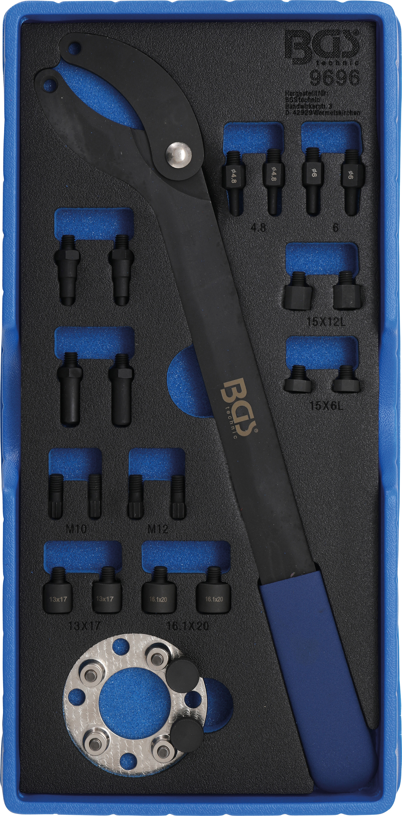 BGS Werkstattwageneinlage 1/3: Nockenwellen-Gegenhaltewerkzeug-Satz | für VAG