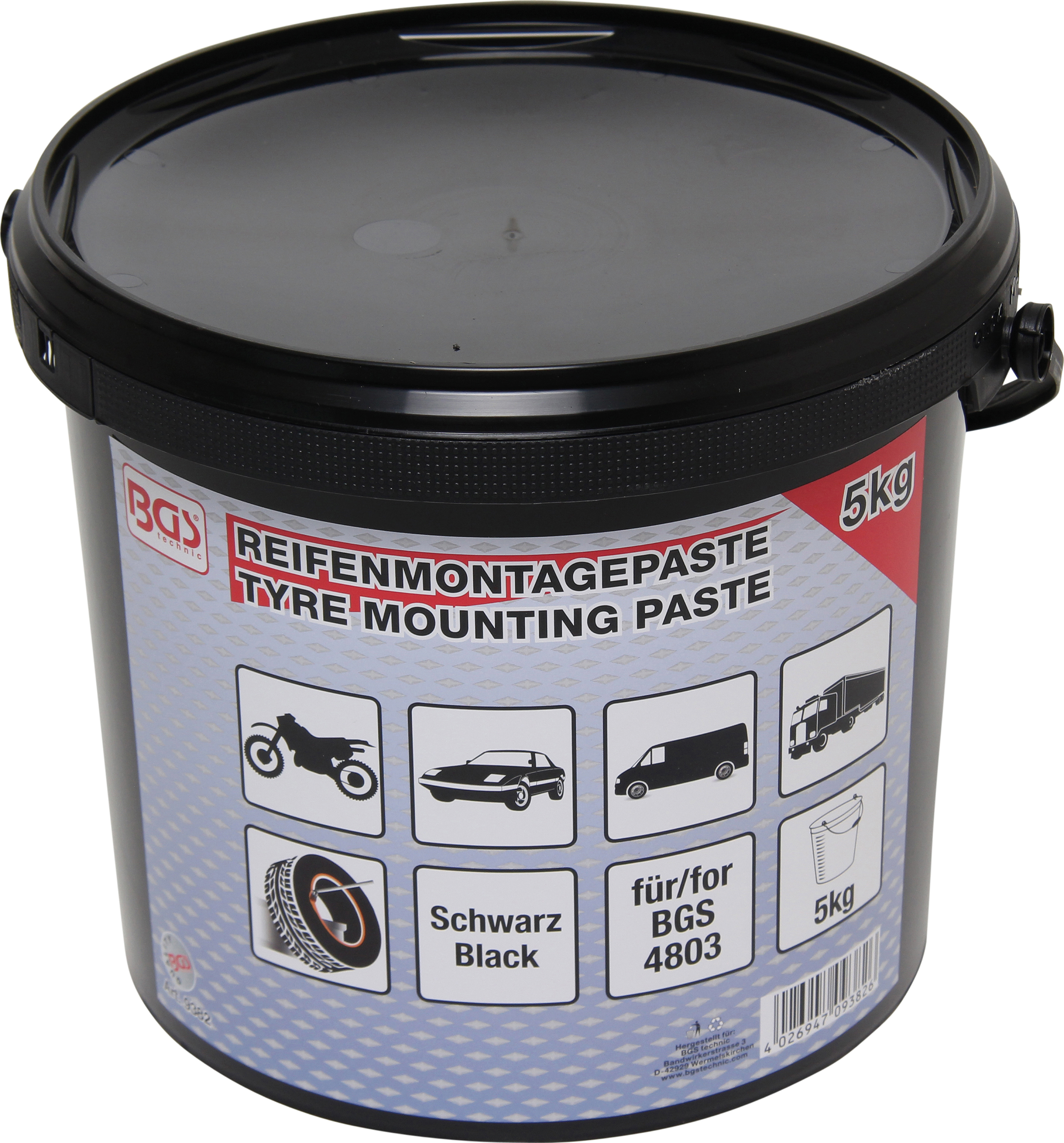 BGS Reifenmontagepaste | schwarz | 5 kg