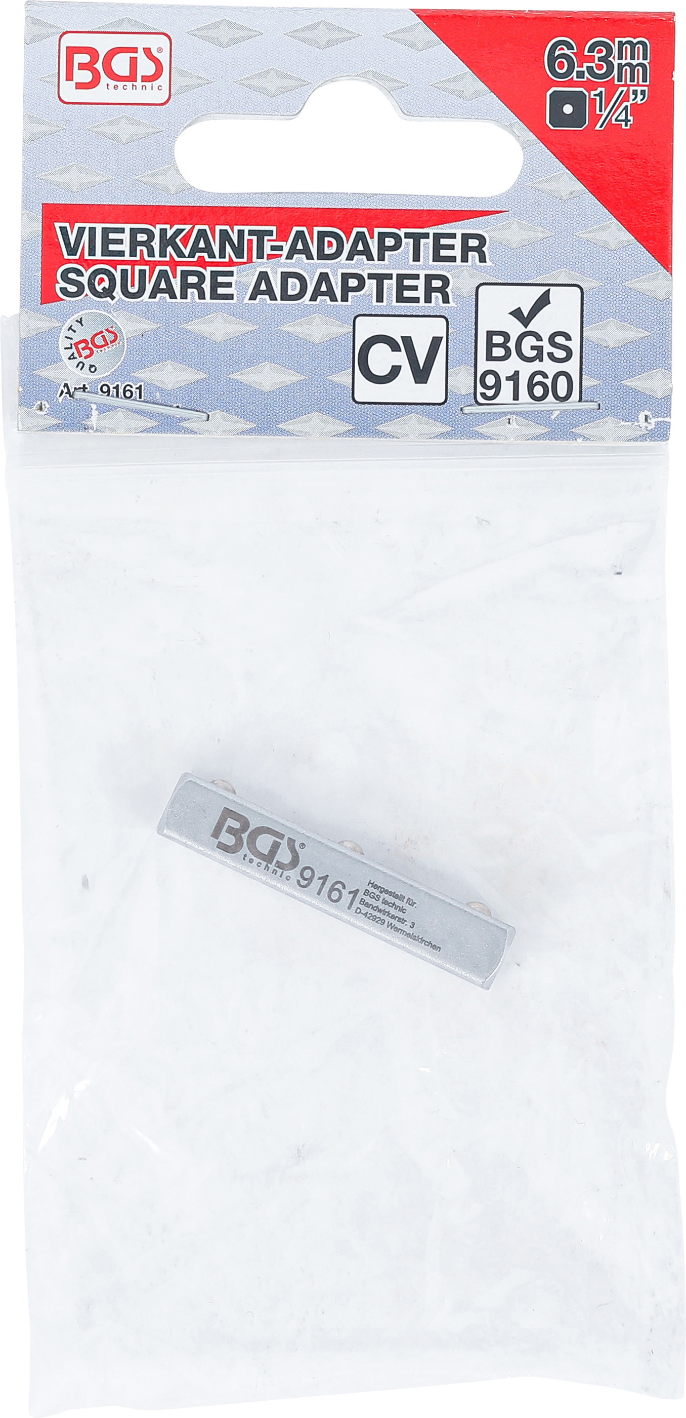 BGS Antriebsvierkant | Außenvierkant 6,3 mm (1/4") | für Art. 9160