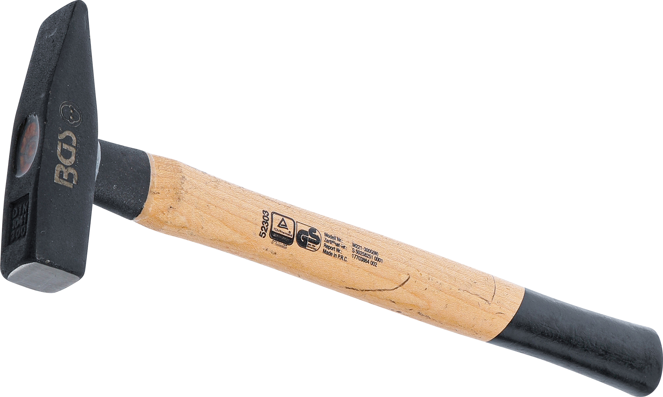 BGS Schlosserhammer | Hickory-Stiel | DIN 1041 | 300 g