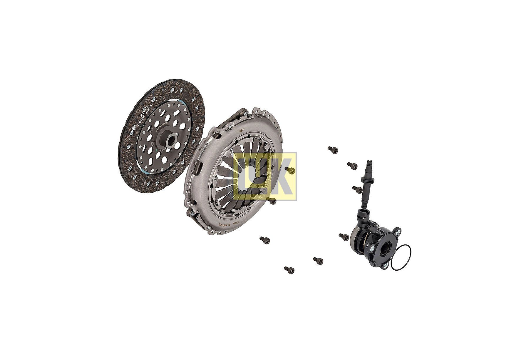 Satz der Kupplung mit Hydrauliklager (220mm) passt zu: OPEL ASTRA J, CORSA D, MERIVA B 1.3D/1.7D 06.09-10.15