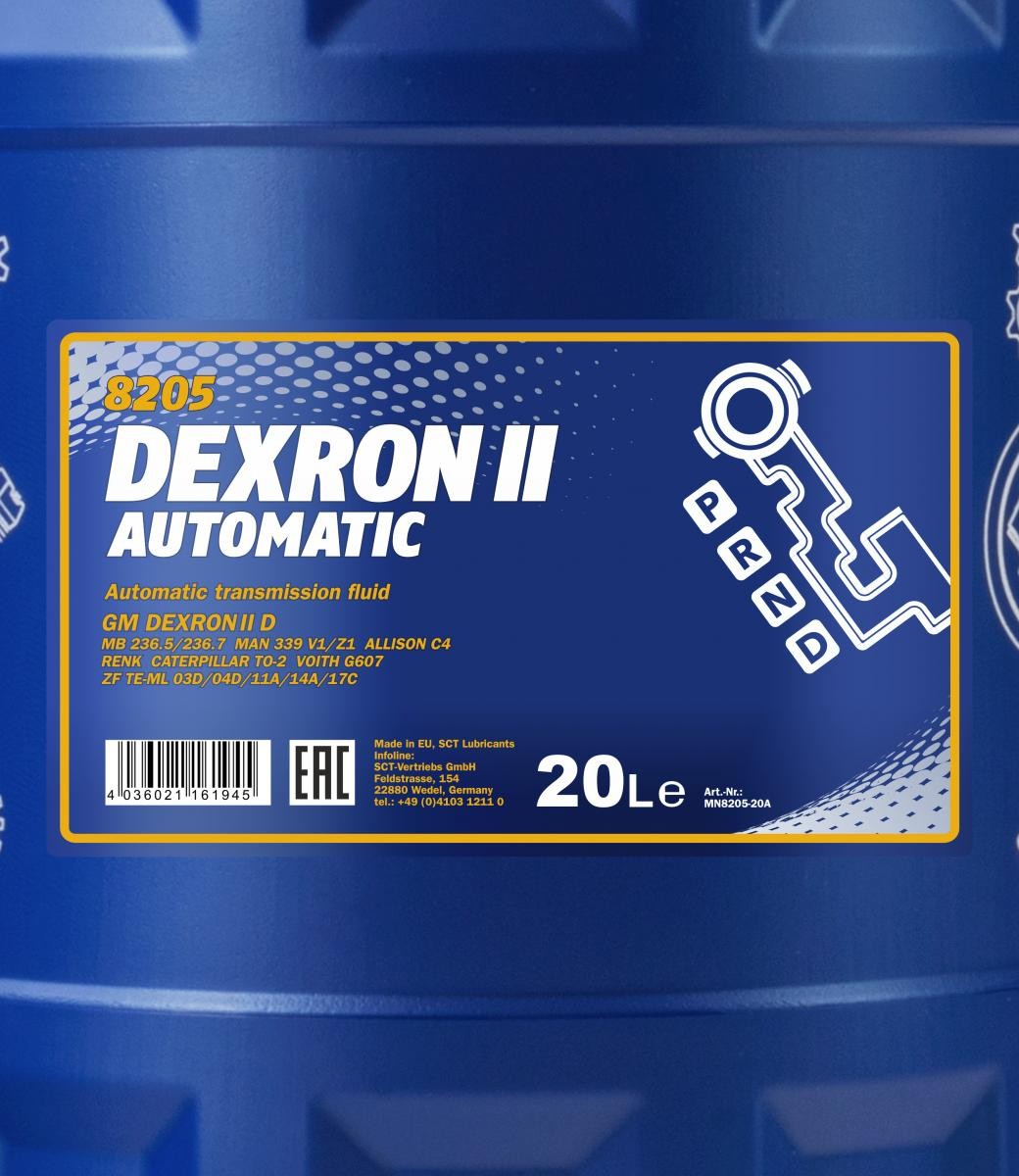 Mannol 8205 ATF Dexron II Automatic 20 Liter