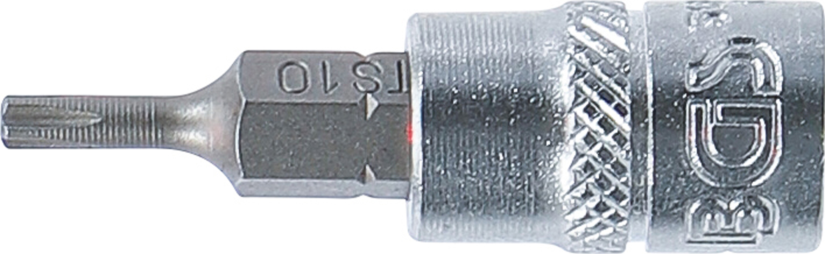 BGS Bit-Einsatz | Antrieb Innenvierkant 6,3 mm (1/4") | TS-Profil (für Torx Plus) mit Bohrung TS10