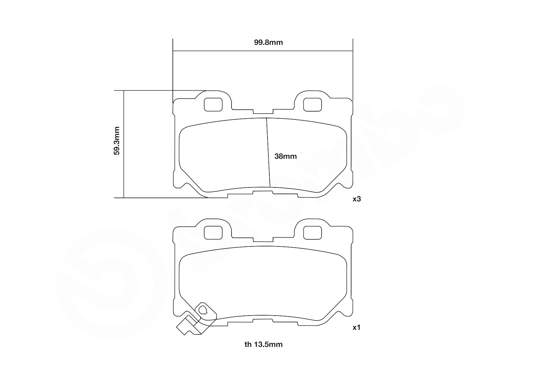 Hochleistungs-Bremsbelagsatz