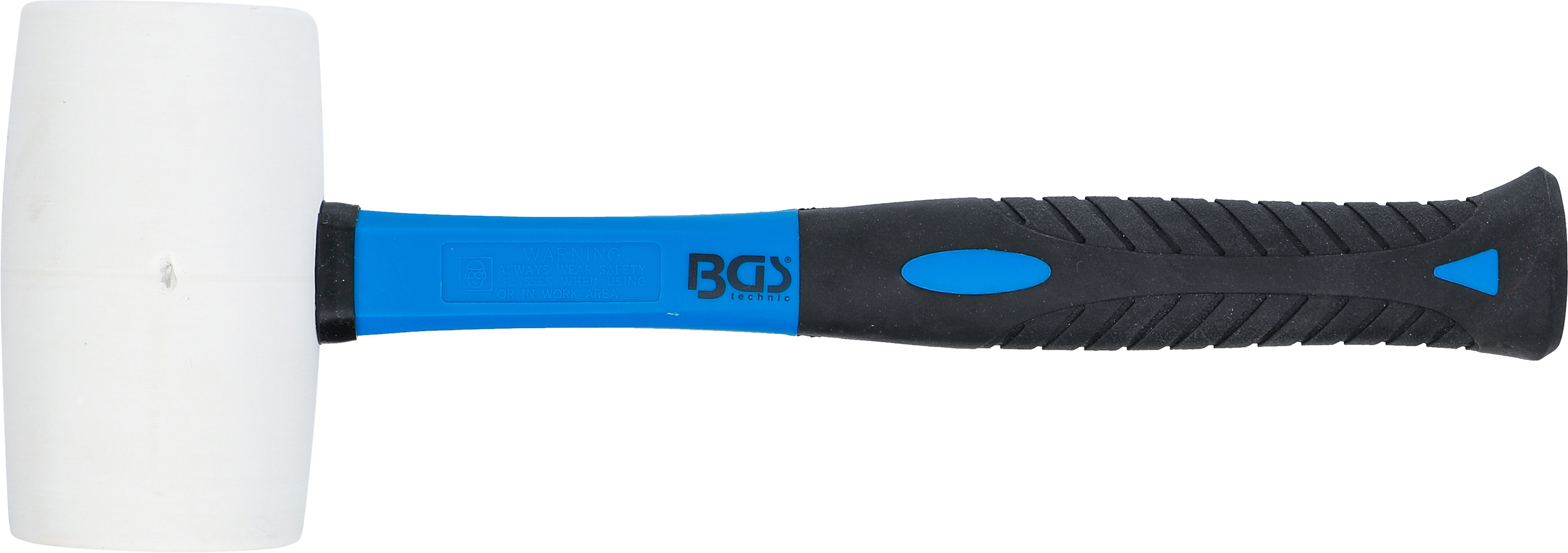 BGS Gummihammer | Fiberglasstiel | weißer Kopf | Ø 64 mm | 750 g