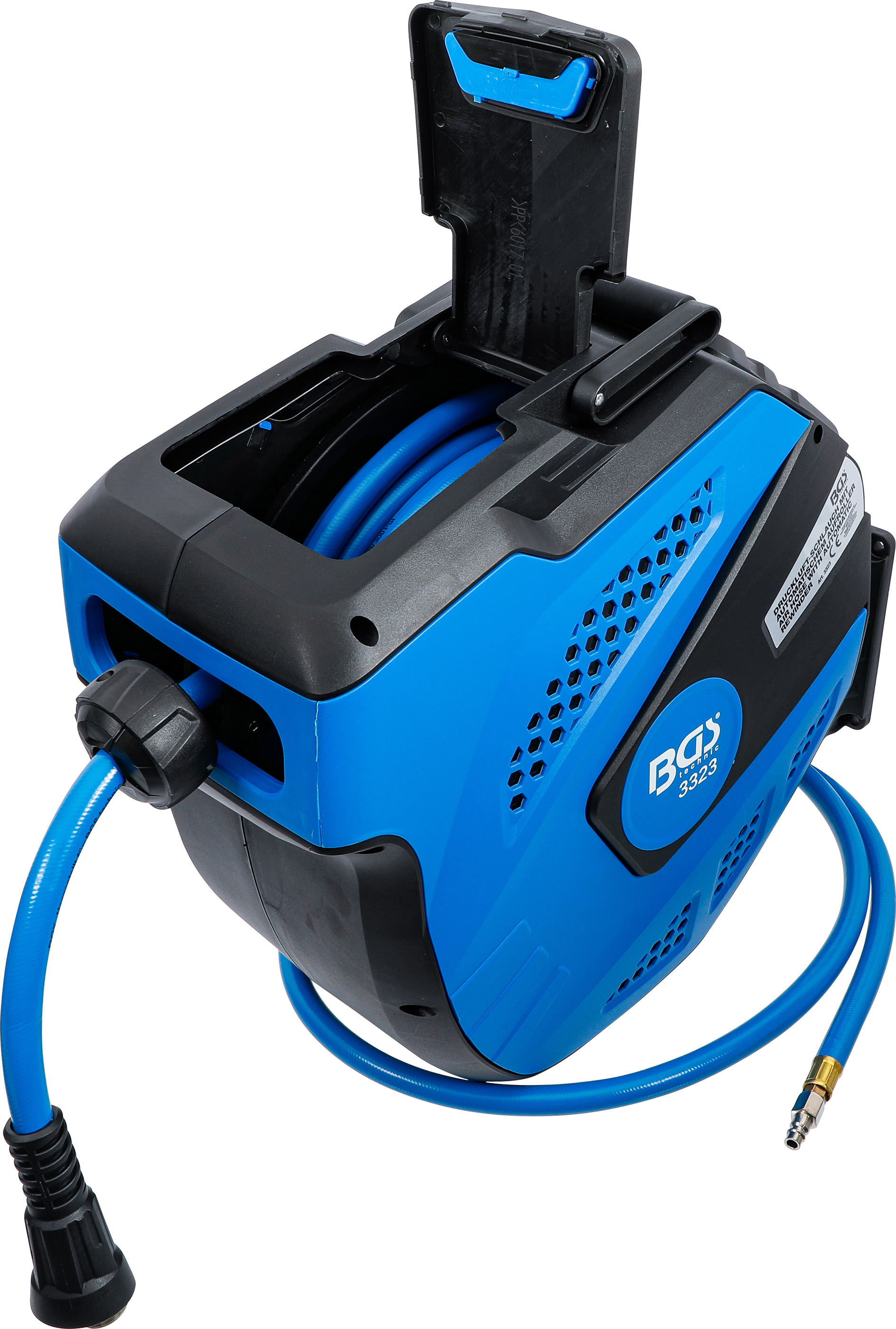 BGS Druckluftschlauch mit Aufroller | automatisch | 12 m + 2 m