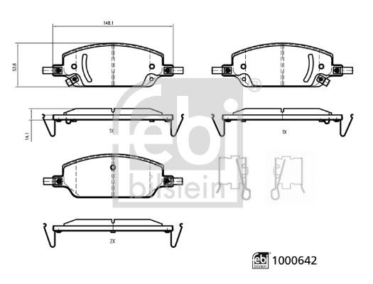 Bremsbelagsatz, Scheibenbremse