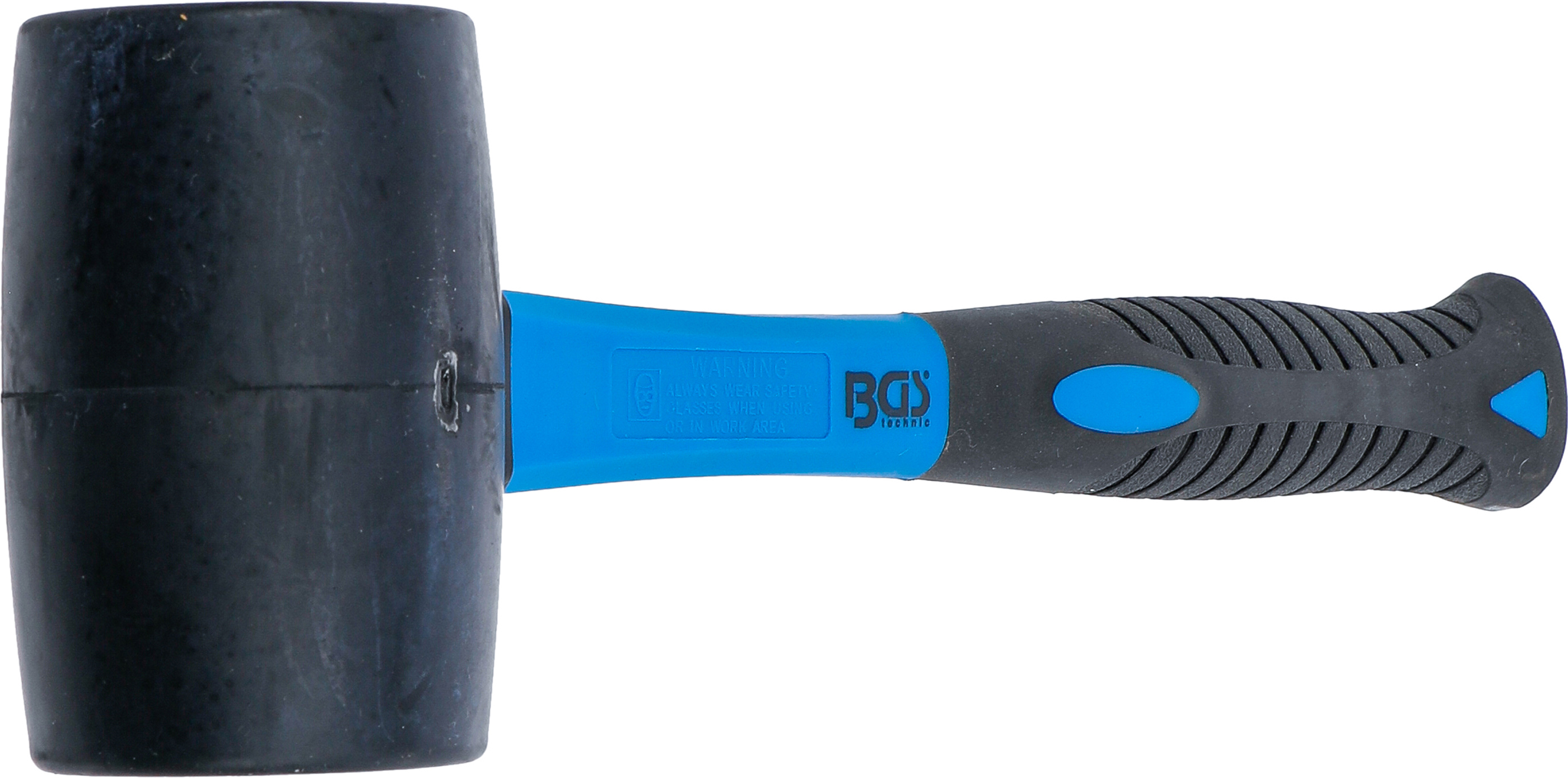 BGS Gummihammer | Fiberglasstiel | schwarzer Kopf | Ø 60 mm | 500 g