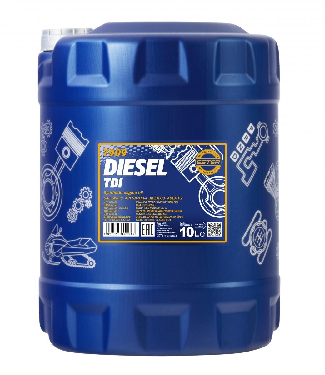 5W-30 Mannol 7909 Diesel TDI Motoröl 10 Liter