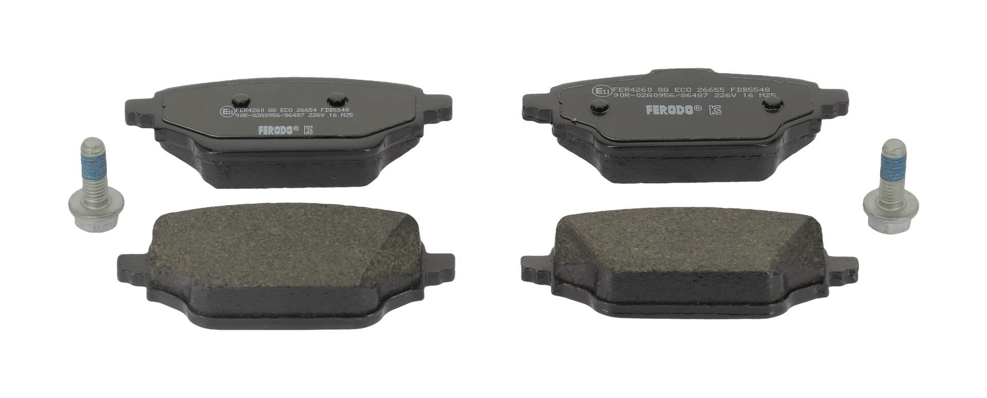 Bremsbelagsatz, Scheibenbremse