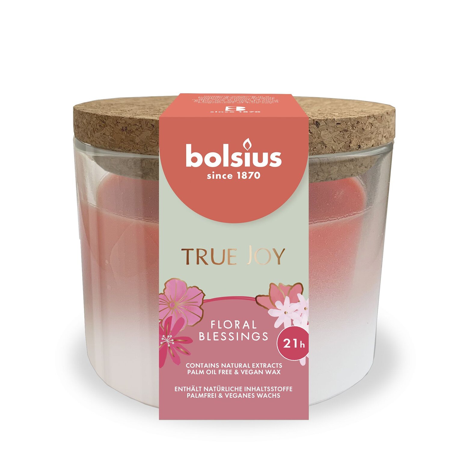 Bolsius Duftkerze True Joy 21 Std Brenndauer Veganes Wachs Palmölfrei