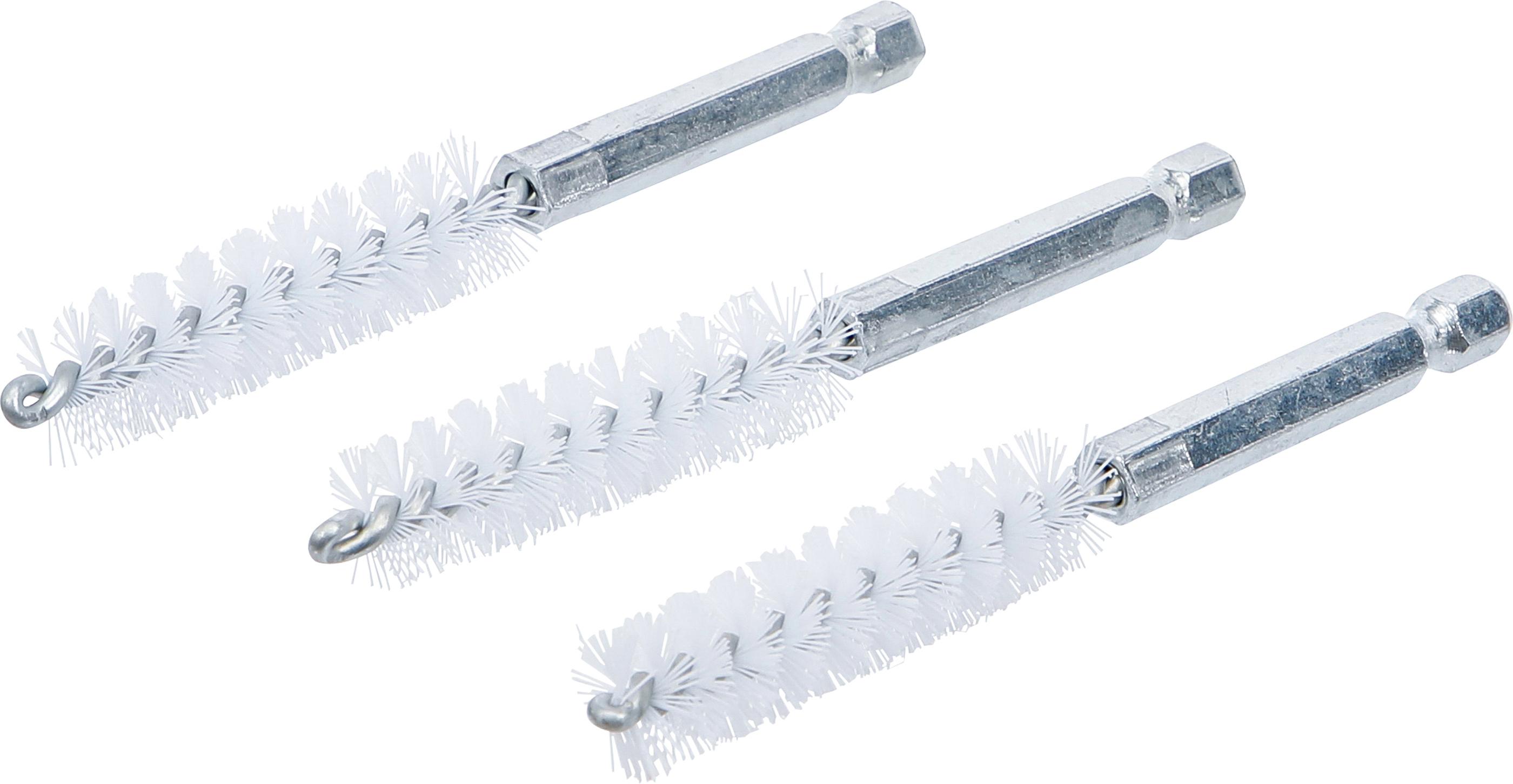 BGS Nylonbürste | 12 mm | Antrieb Außensechskant 6,3 mm (1/4") | 3-tlg.