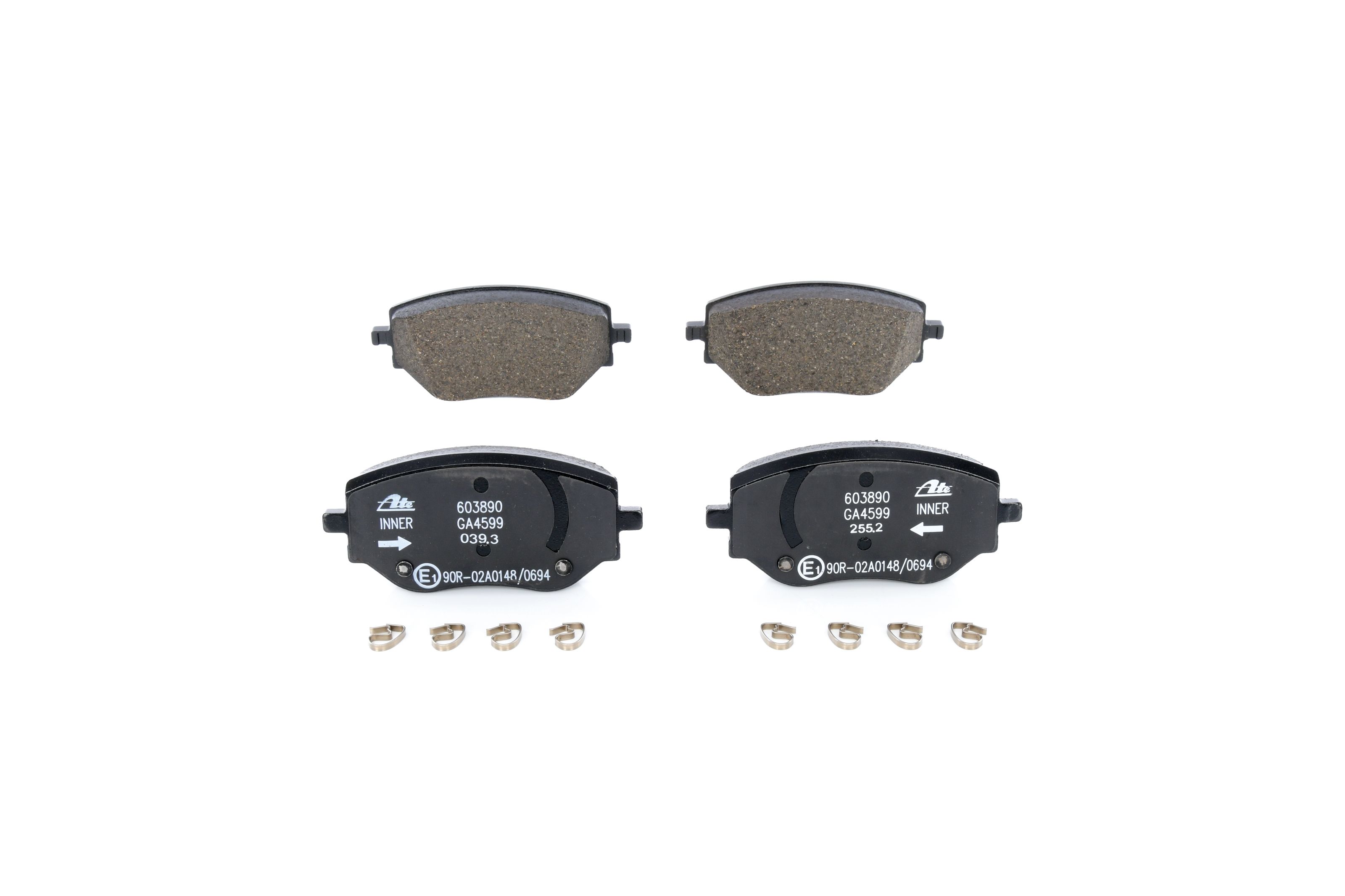 Bremsbelagsatz, Scheibenbremse