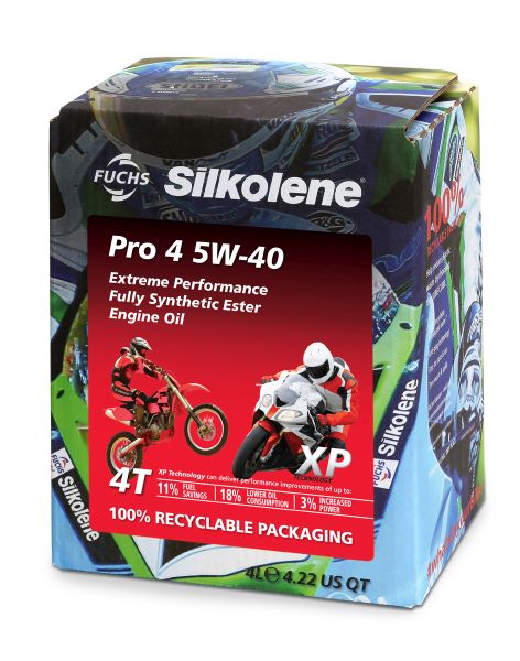 5W-40 Fuchs Silkolene Pro 4 XP Motorrad Motoröl 4 Liter