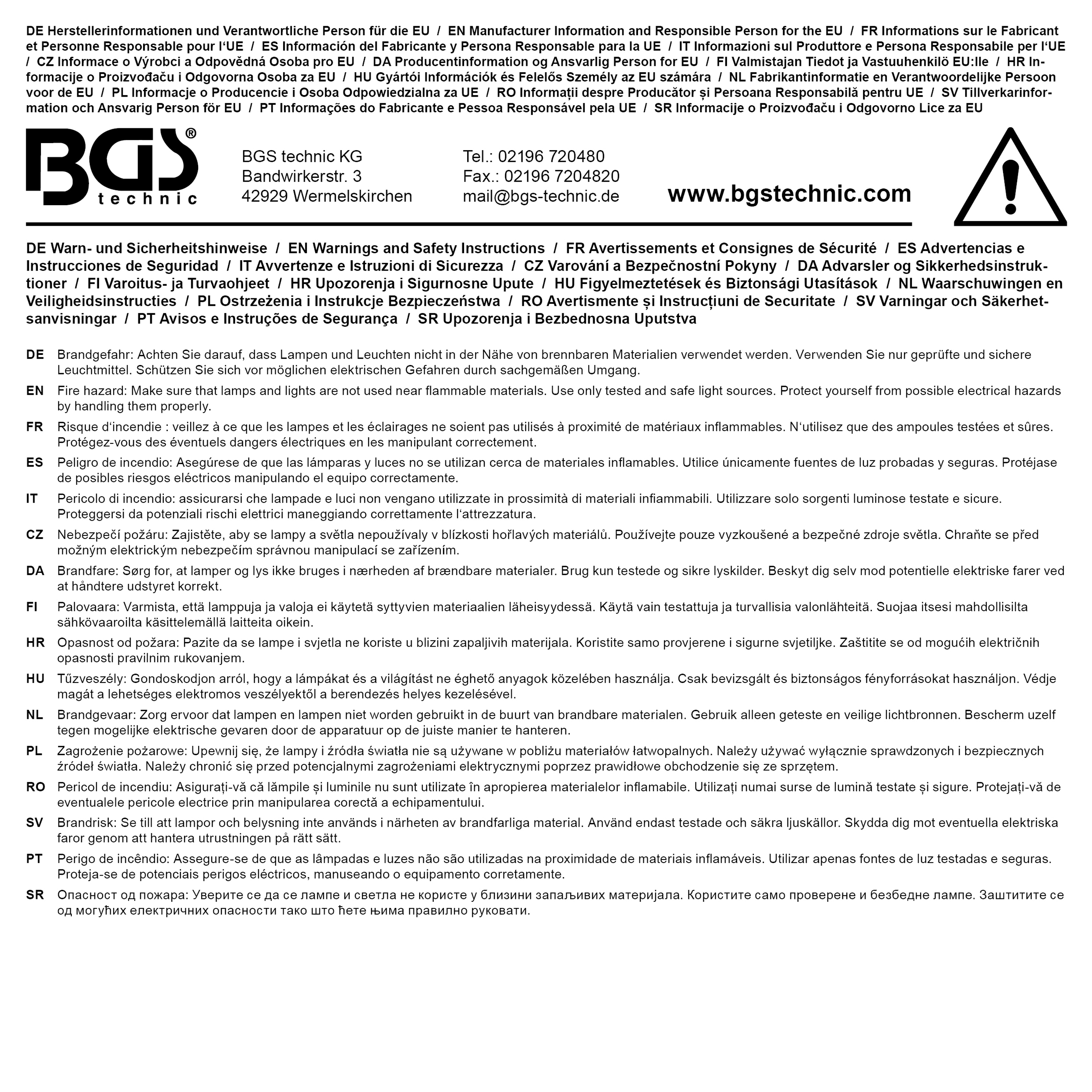 BGS SMD-LED-Arbeits-Strahler | 125 W