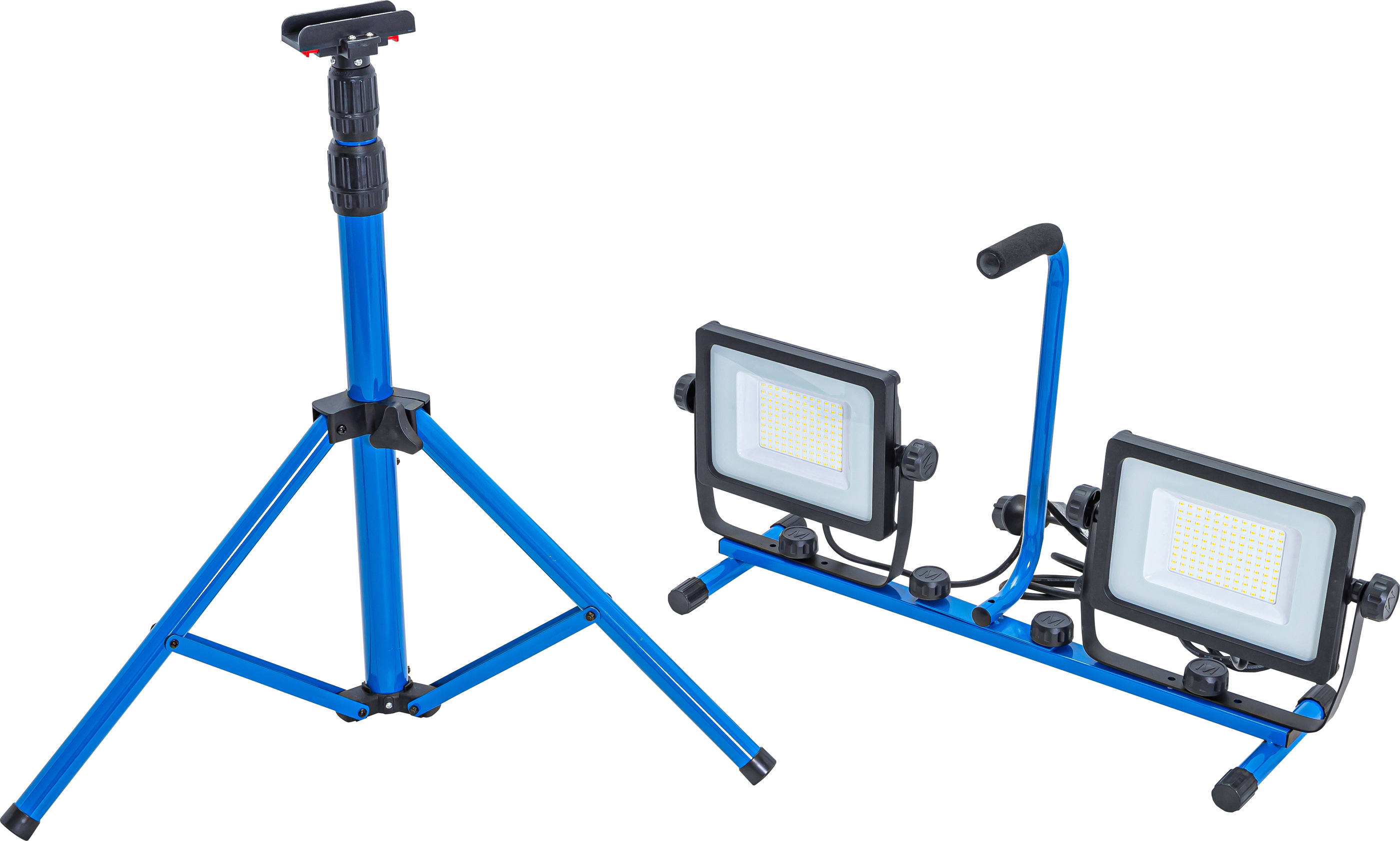 BGS Duo-SMD-LED-Arbeits-Strahler | mit Stativ | 2 x 70 W