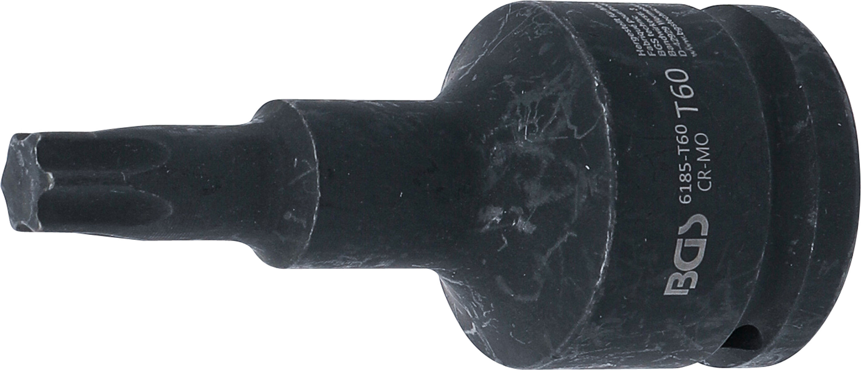 BGS Kraft-Bit-Einsatz | Länge 100 mm | Antrieb Innenvierkant 20 mm (3/4") | T-Profil (für Torx) T60