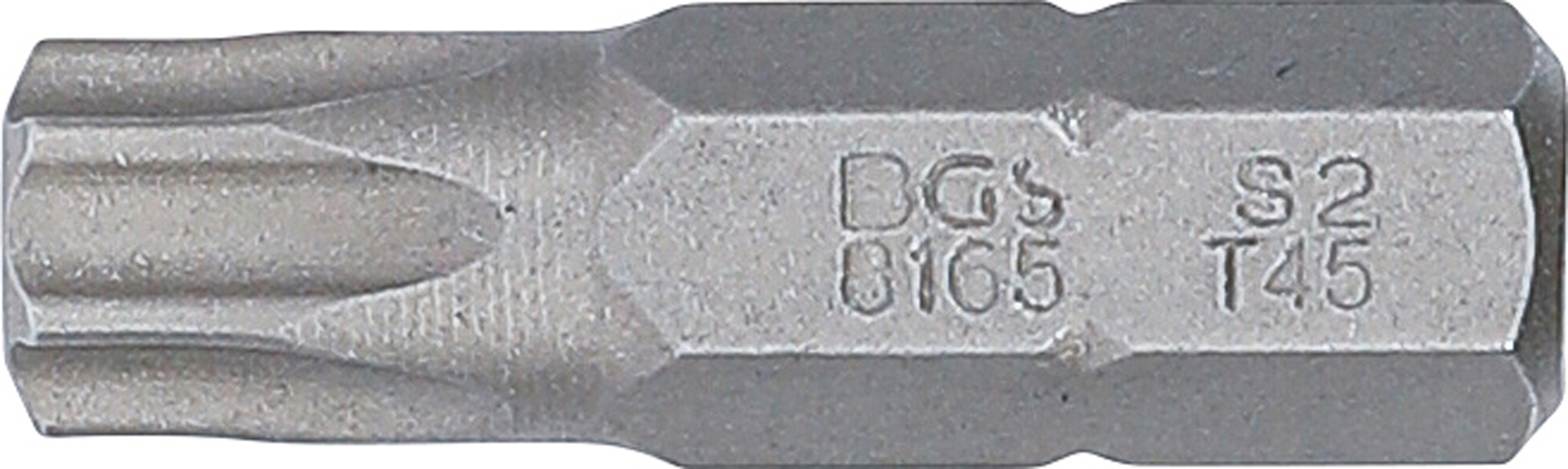 BGS Bit | Länge 30 mm | Antrieb Außensechskant 8 mm (5/16") | T-Profil (für Torx) T45