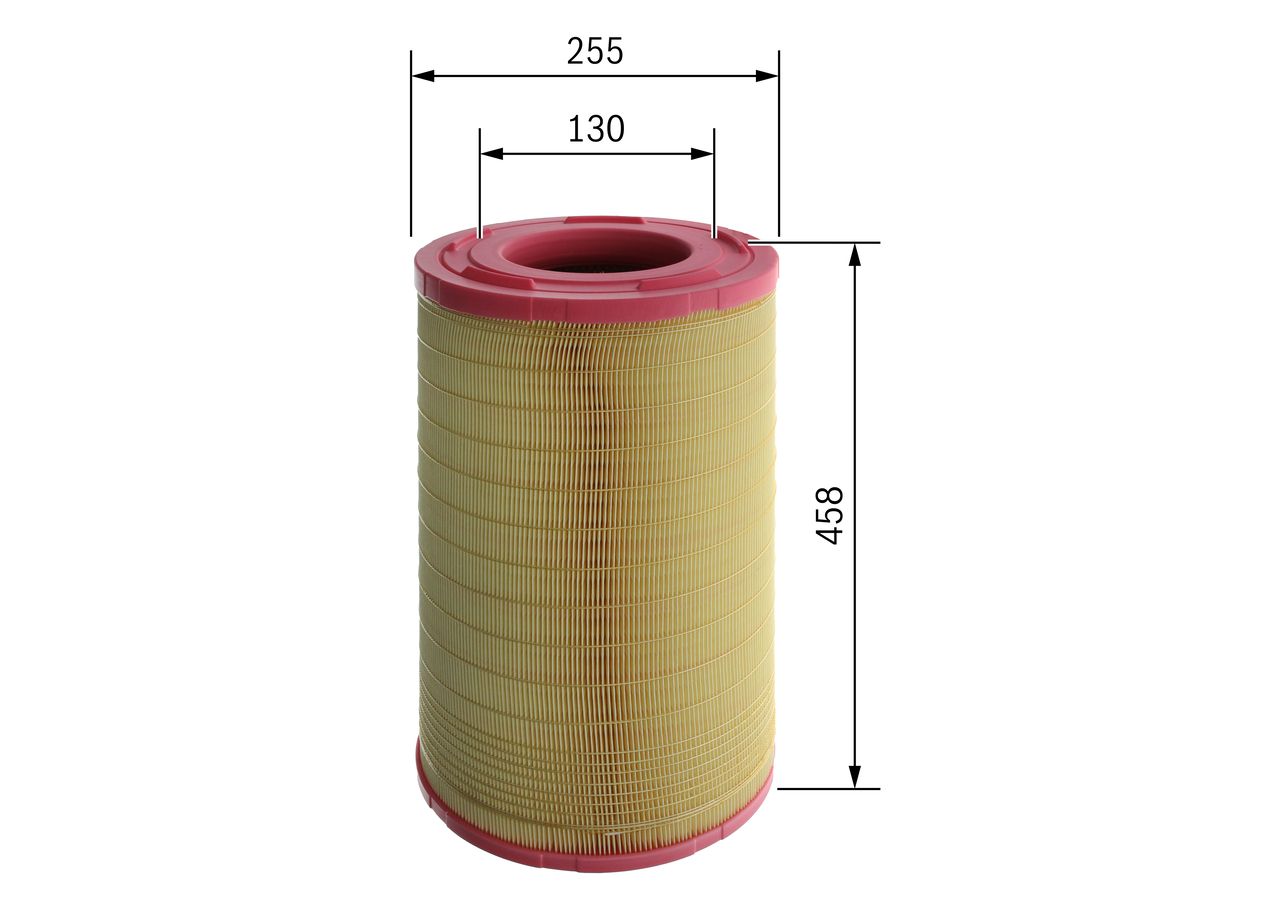 Luftfilter F 026 400 256 “BOSCH 255 mm, 129,5 mm”