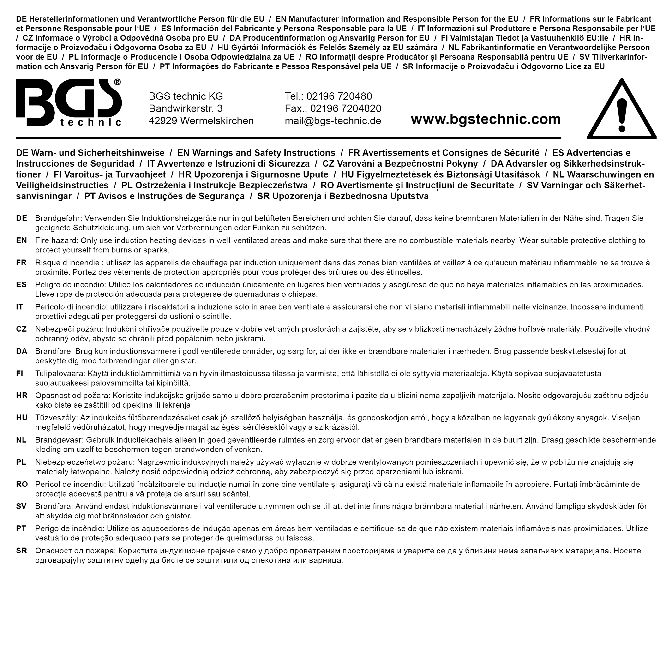 BGS Induktions-Spule für Induktionsheizgerät | 25 mm | 90° abgewinkelt | für Art. 2169, 3390, 3391