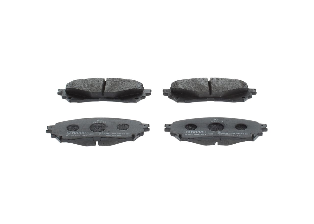 Bremsbelagsatz, Scheibenbremse