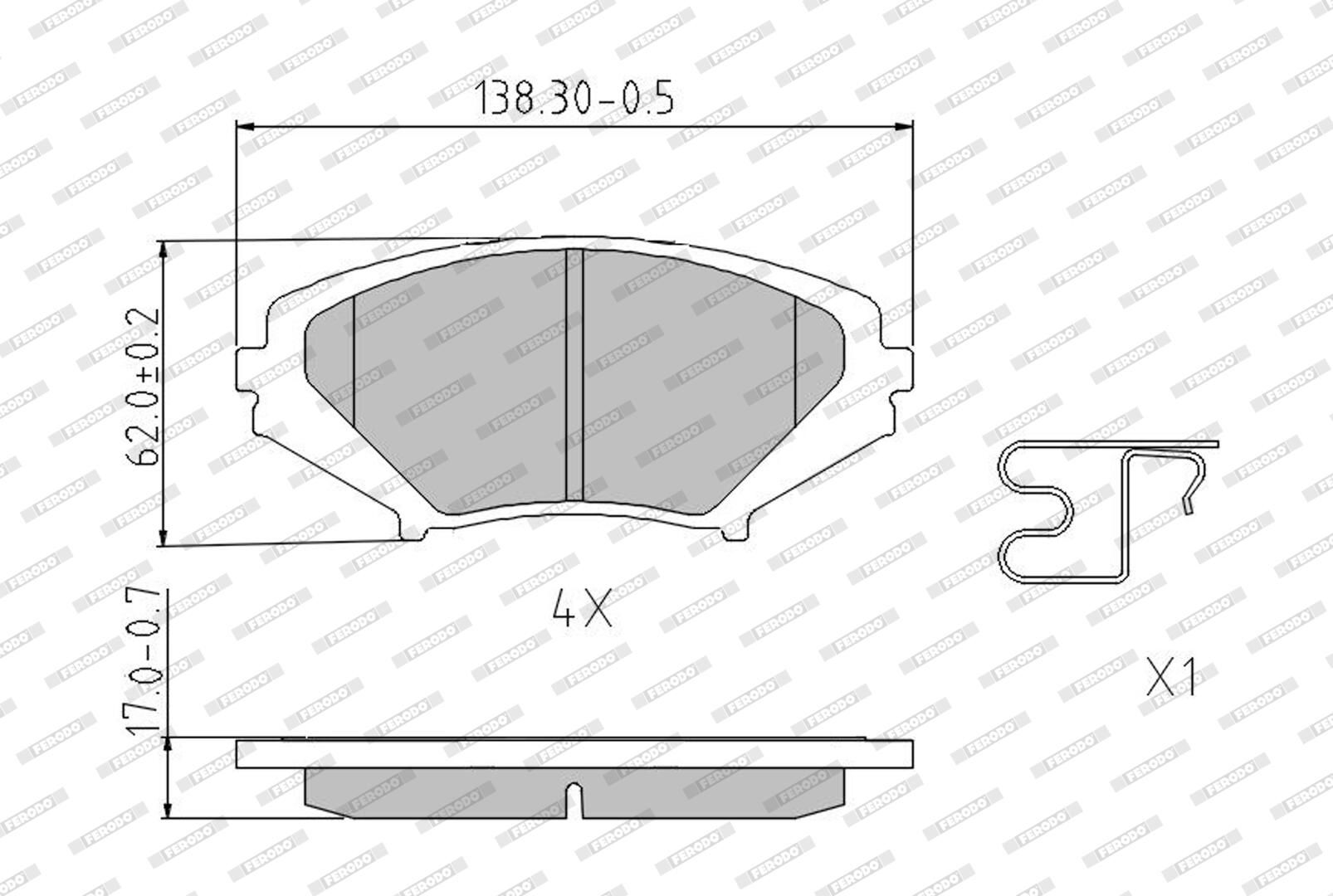 Bremsbelagsatz, Scheibenbremse