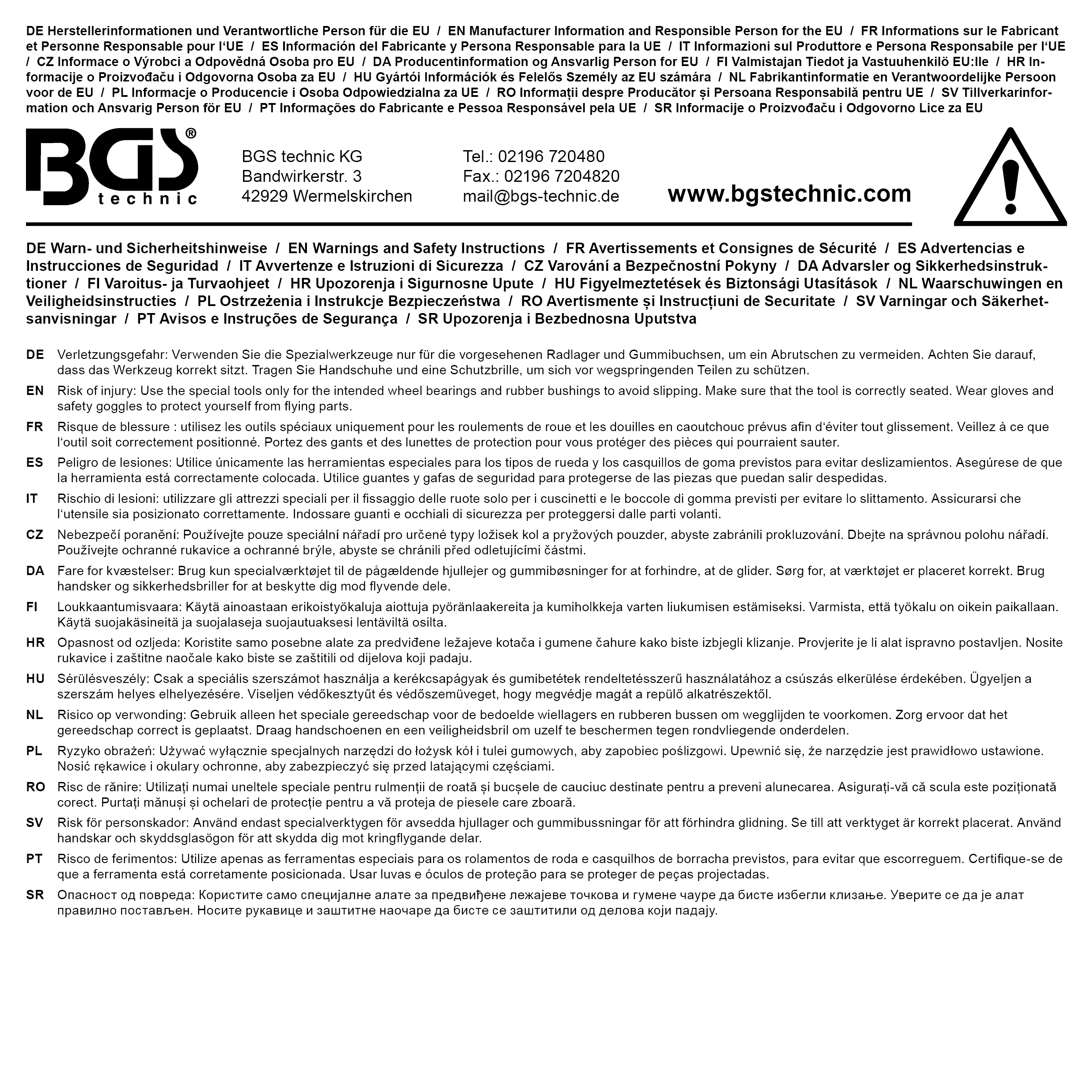BGS Gummibuchsen-Werkzeug-Satz | für BMW E60, E61, E63, E64
