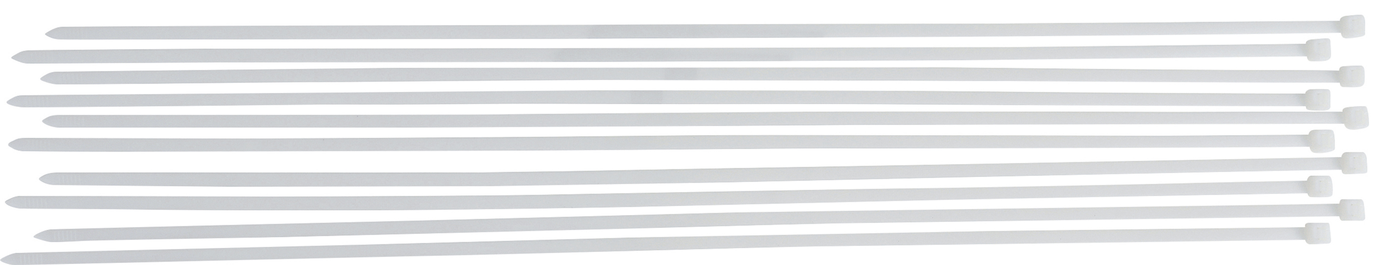 BGS Kabelbinder-Sortiment | weiß | 8,0 x 800 mm | 10-tlg.