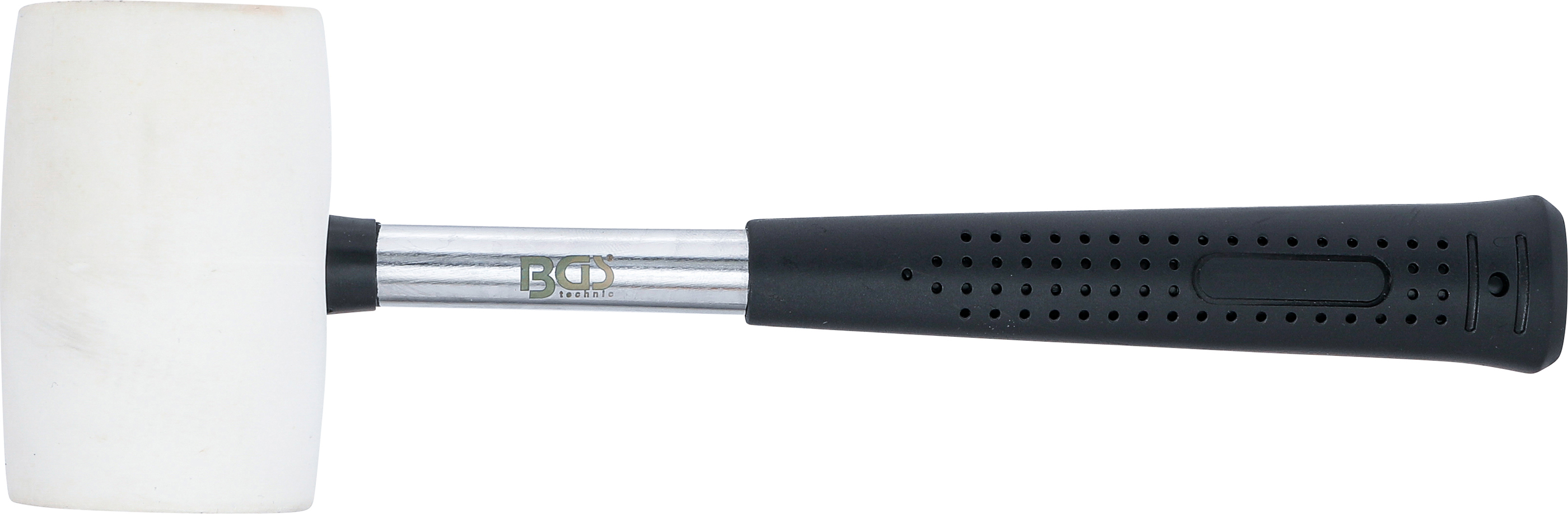 BGS Gummihammer | Metall-Stiel | weißer Kopf | Ø 48 mm | 250 g