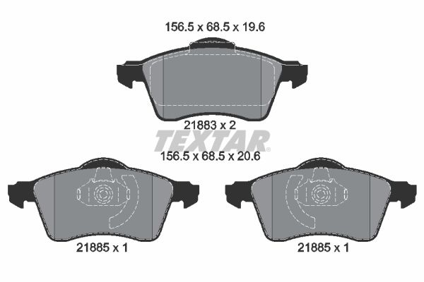 Bremsbelagsatz, Scheibenbremse