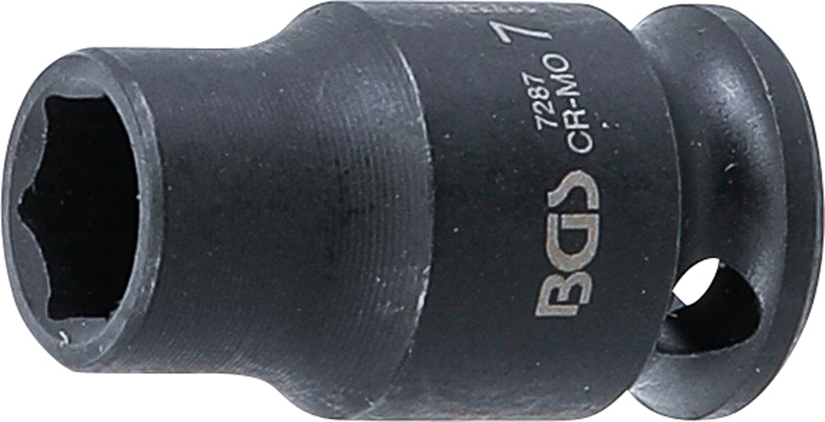 BGS Kraft-Steckschlüssel-Einsatz Sechskant | Antrieb Innenvierkant 6,3 mm (1/4") | SW 7 mm