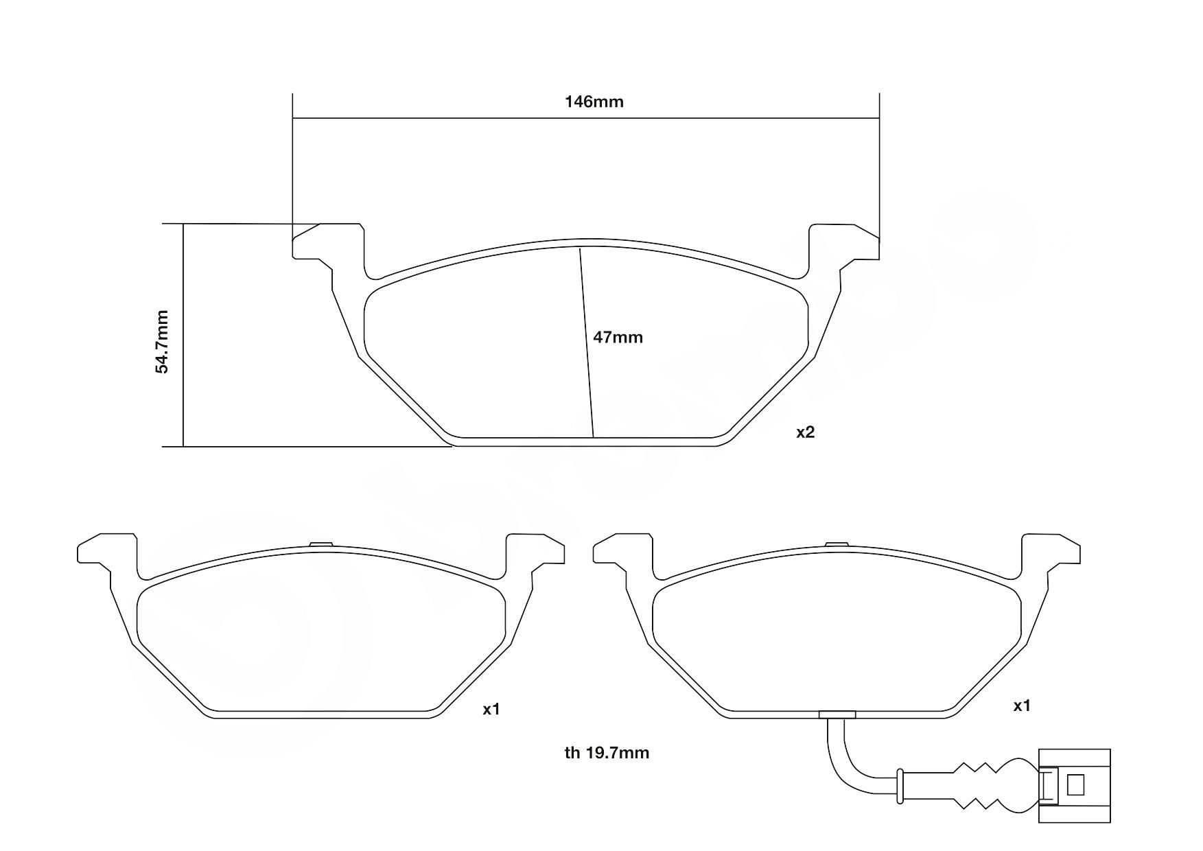 Hochleistungs-Bremsbelagsatz