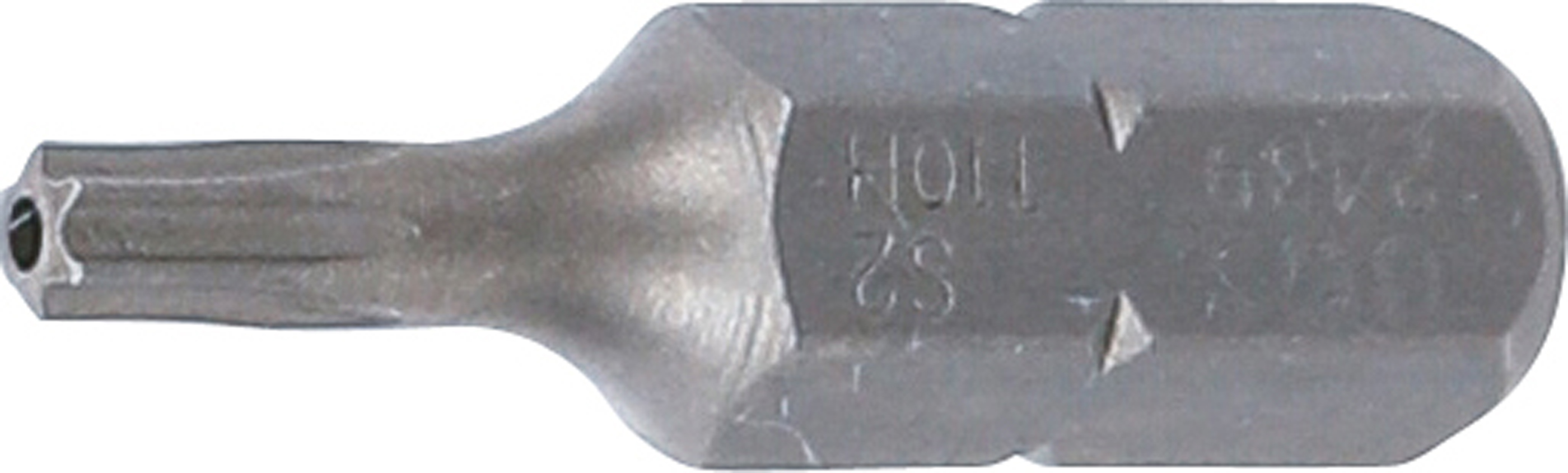 BGS Bit | Länge 25 mm | Antrieb Außensechskant 6,3 mm (1/4") | T-Profil (für Torx) mit Bohrung T10